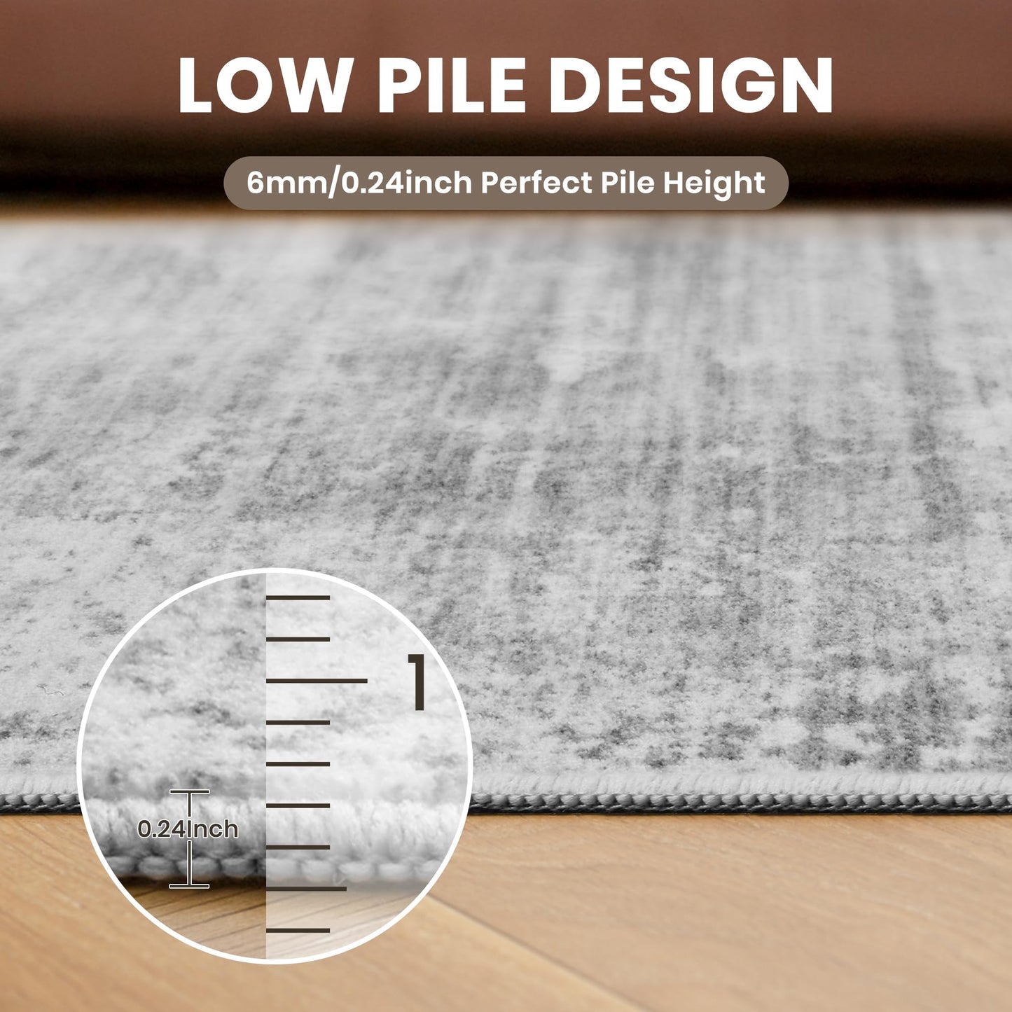 zesthome 8x10 Area Rugs for Living Room, Non-Slip Backing Washable Rug, Modern Abstract Area Rug, Stain Resistant Rugs for Bedroom, Ultra-Thin Large Area Rugs, Area Rug 8x10