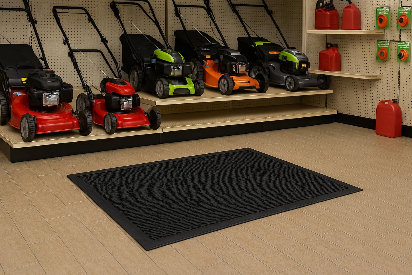 Guardian - MLL14030500 Clean Step Scraper Outdoor Floor Mat, Natural Rubber, 3'x5', Black, Ideal for any outside entryway, Scrapes Shoes Clean of Dirt and Grime