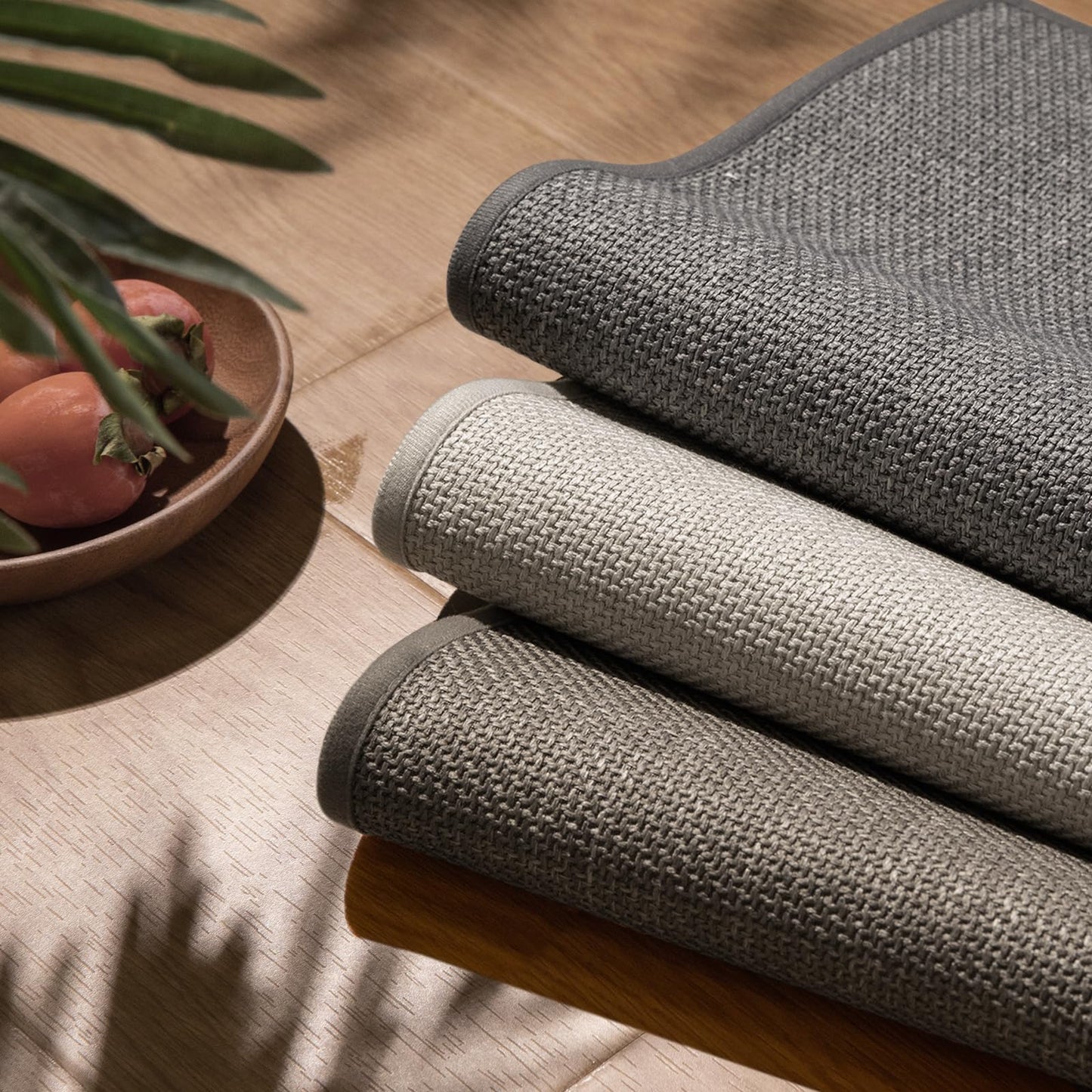 chakme Bathroom Rugs Mat 24x17, Ultra Thin Non Slip Bath Mat Small Quick Dry Absorbent Bath Mat for Bathroom Floor, (Dark Grey, 24"x17")