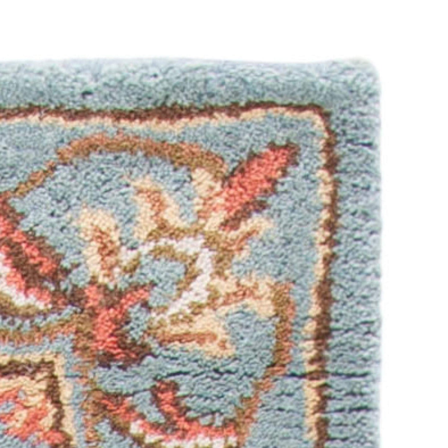 SAFAVIEH Heritage Collection Accent Rug - 4' x 6', Blue & Blue, Handmade Traditional Oriental Wool, Ideal for High Traffic Areas in Entryway, Living Room, Bedroom (HG969A)