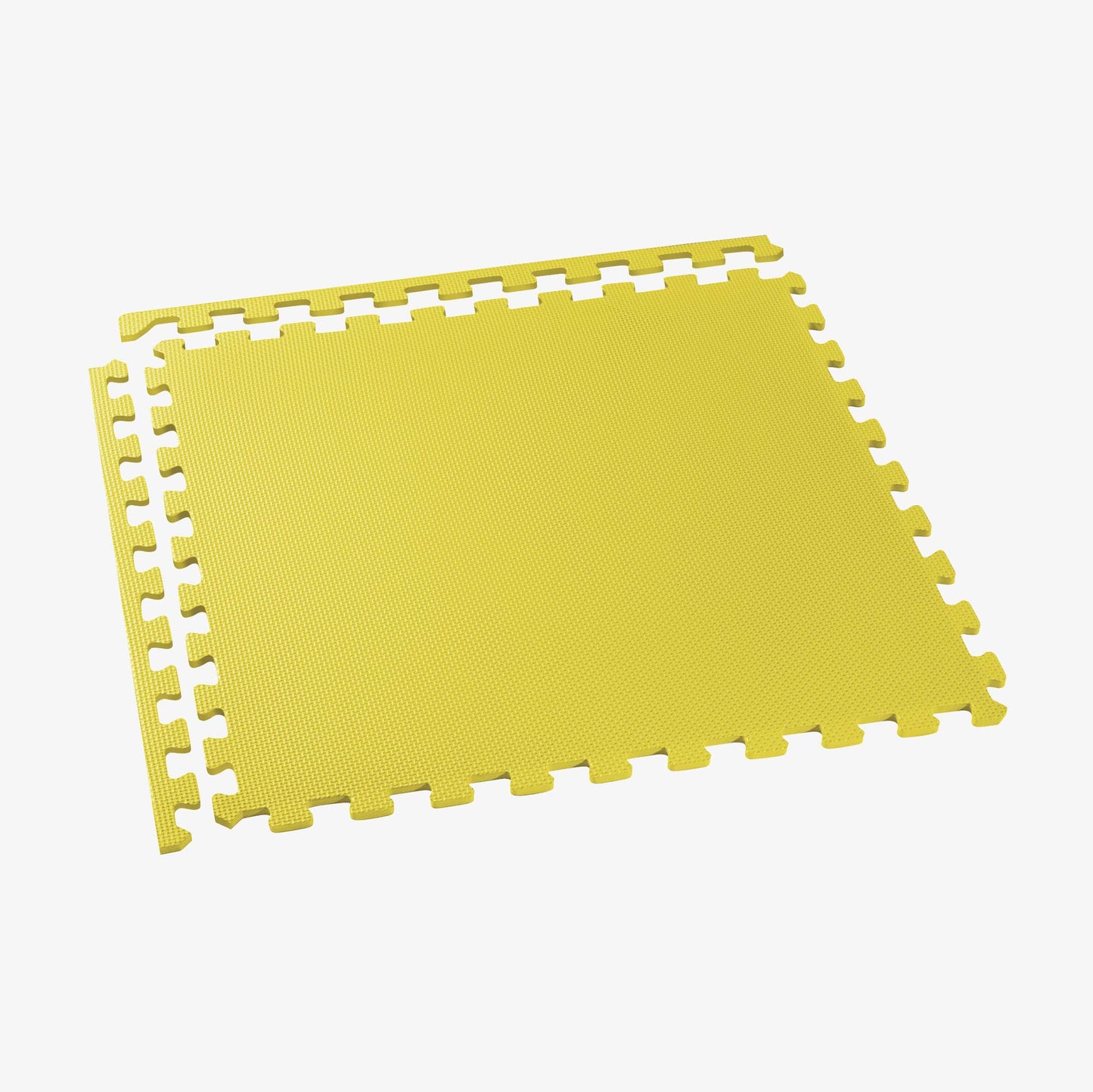 We Sell Mats 3/8 Inch Thick Multipurpose Exercise Floor Mat with EVA Foam, Interlocking Tiles, Anti-Fatigue for Home, or Gym, Yellow, 24 Sq Ft