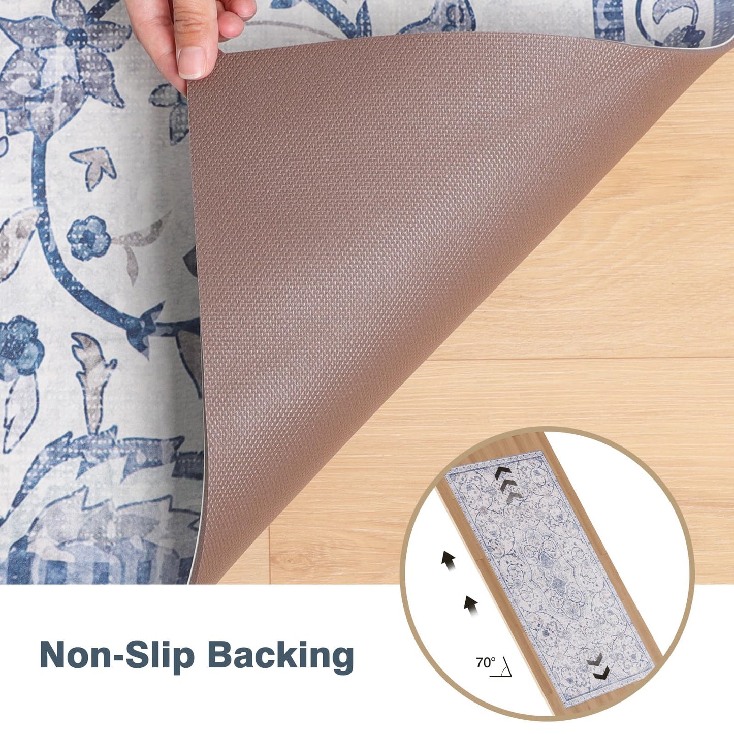 KEYDOL 5x7 Premium PVC Floor Mat, Waterproof Vinyl Rug & Plastic Floor Protector for Kitchen Table, Dining Room, Non-Slip Indoor Outdoor Use, Large Area Cover, Safe for Hardwood Floors