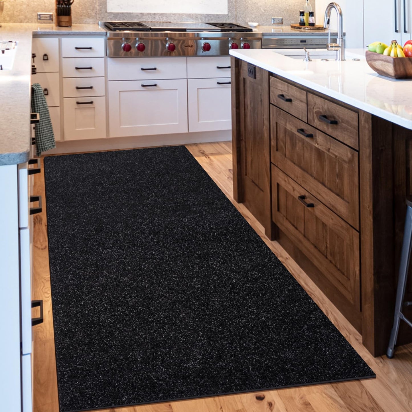 Morefany Outdoor/Indoor 2ft x 6ft Runner Rug, Hallway Custom Sizes Non-Slip Rubber Backing Area Runner Rugs Waterproof Carpet Rugs for Kitchen Entryway Balcony Garage Stair Laundry
