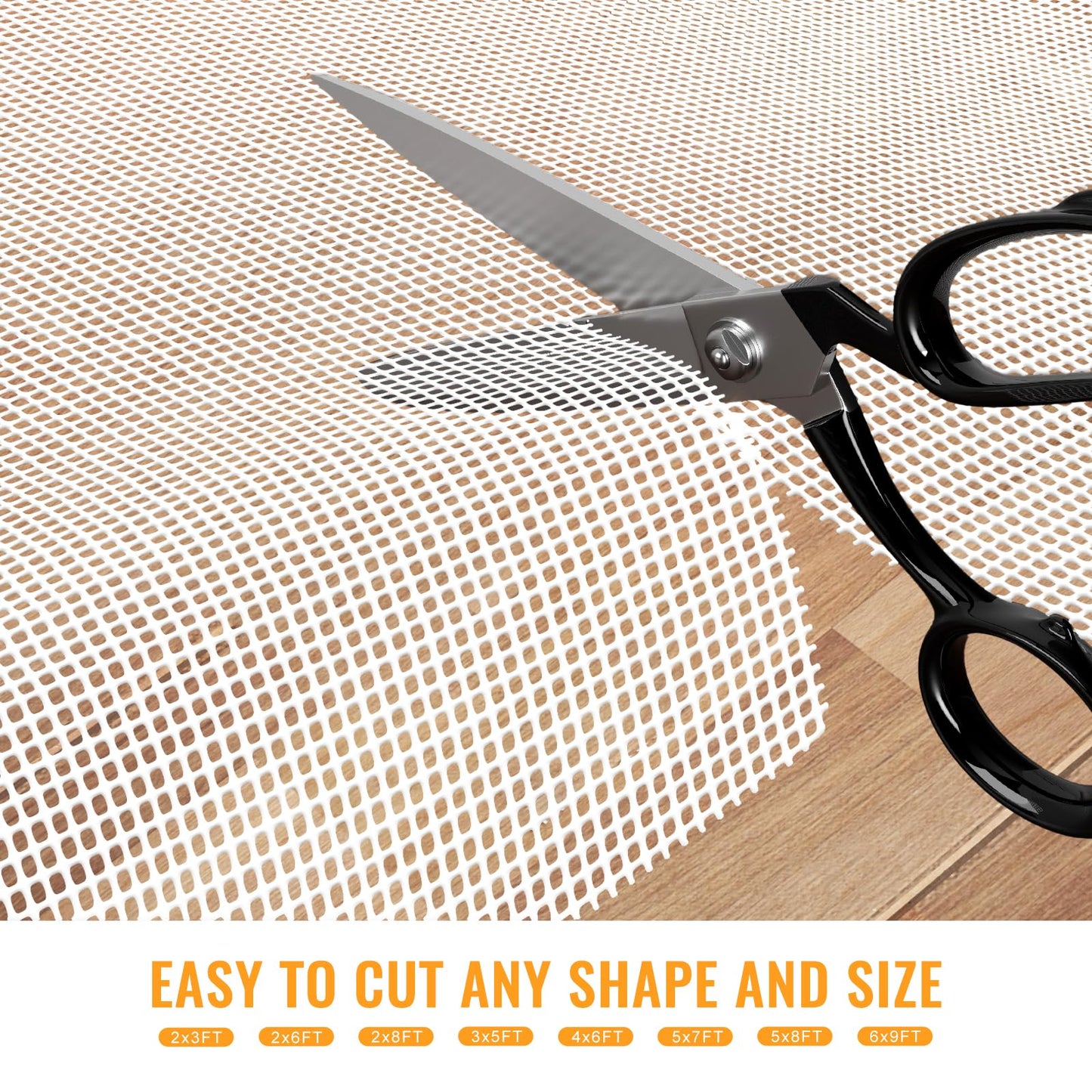 Comfypad Silicone Non-Slip Rug Pad, Anti Skid Thin Area Rug Pad Gripper, Under Carpet Rug Mats for Hardwood Surface Floors, Keep Rugs in Place-2x6 Ft