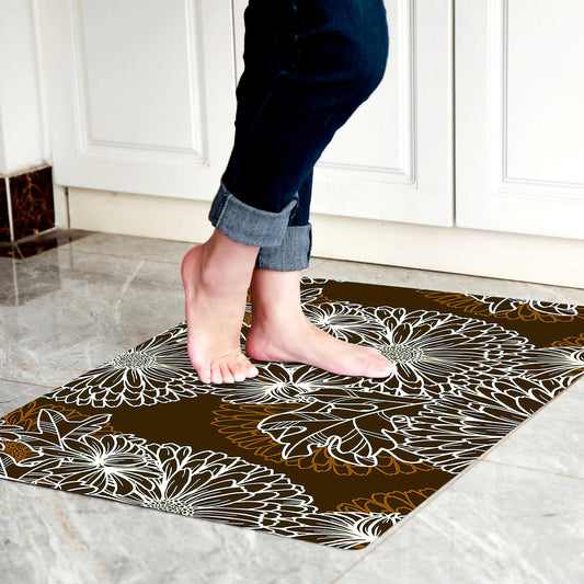 Cosilyt Smart Water Barrier Tech 0.1" Pro Ultra Thin Door Mat, Coffee Brown