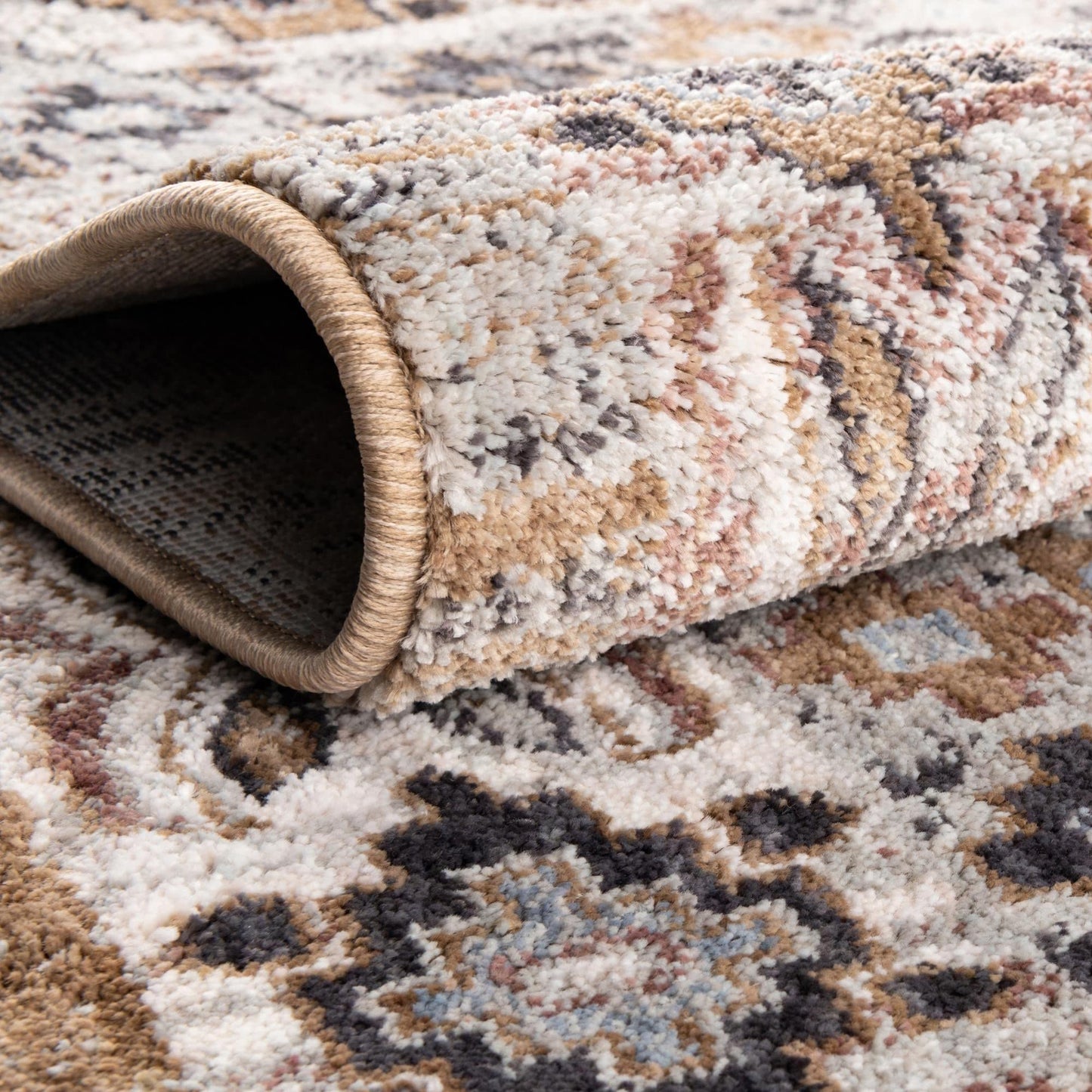 Unique Loom Eco Southwestern Collection Area Rug - Breckenridge (Rectangular 5' 3" x 8' 0", Khaki Gray/Black)