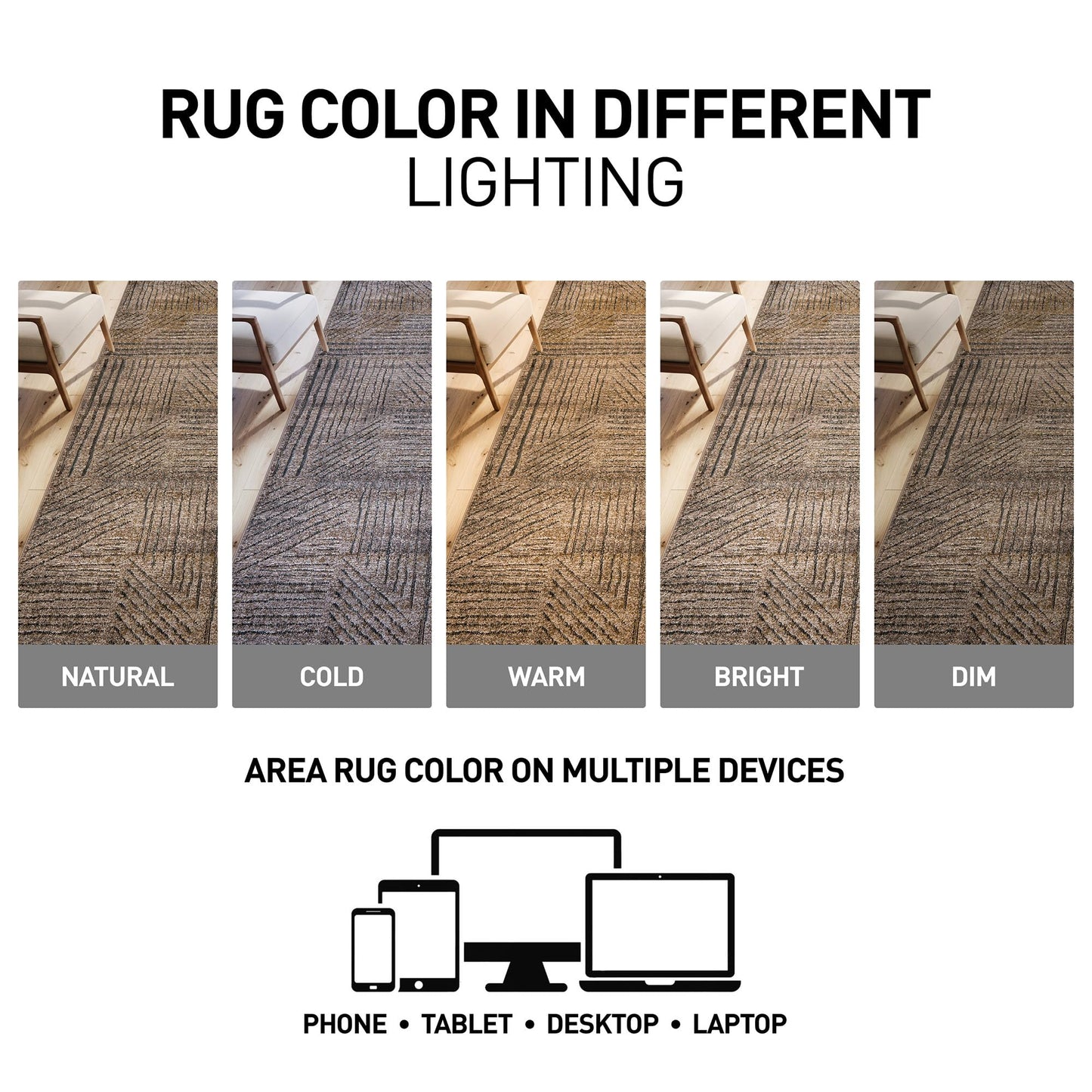 Rugshop Modern Patchwork High-Low Indoor Runner Rug, Earthtone Geometric Design, Jute Backing, Hallway Entryway Kitchen Rug, Easy-Care Spot Clean, 2' 3" x 12' Brown