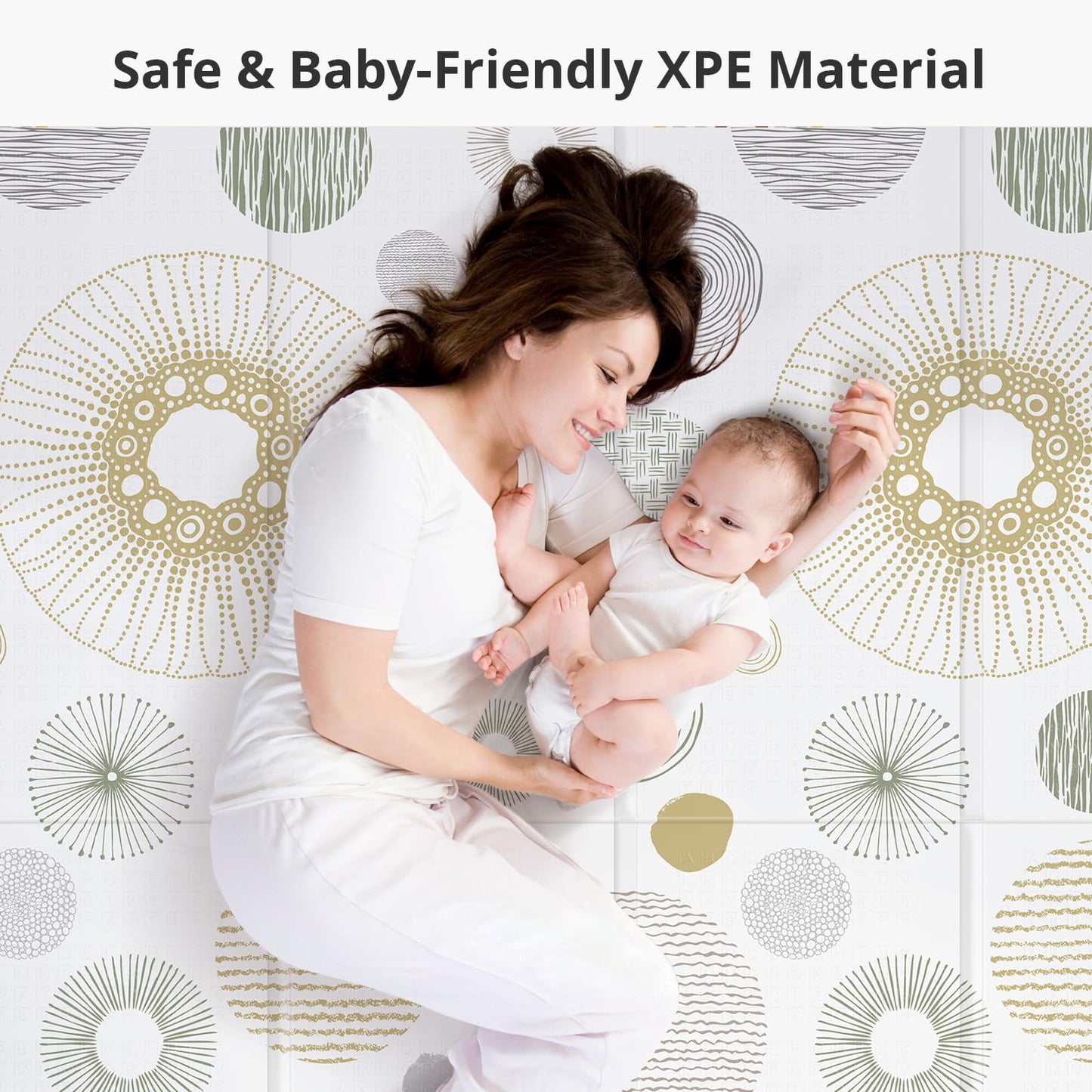 Extra Large Baby Play Mat 79x70, Foldable Baby Play Mat for Floor, Waterproof, Safe & Thick Playmats for Babies and Toddlers, Non-Slip Backing Safe for Crawling&Tummy Time, Indoor & Outdoor Use