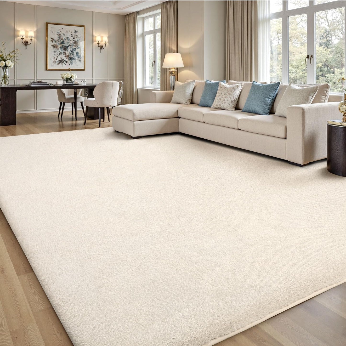 Sour Lemon 9x12 Area Rugs for Living Room, Soft Large Area Rug Fluffy Rugs for Bedroom，Machine Washable Area Rug Non Slip Carpet Rug for Living Room Playroom Kids Room Home Decor
