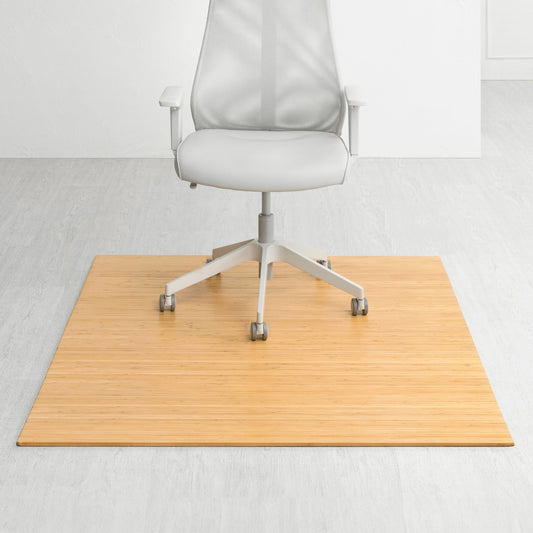 Anji Mountain Office Chairmat Thickest & Sturdy Bamboo Chairmats Highly Premium Quality Anti-Slip Heavy Duty for Multi-Purpose Hardwood Floor Office & Home Floor Protector Office Chair mat-8mm Thick