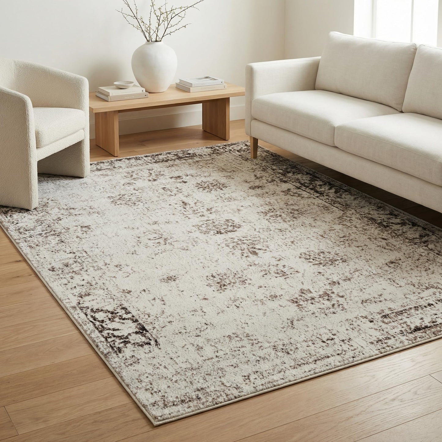 Unique Loom Sofia Collection Area Rug - Casino (4' 1" x 6' 1" Rectangle, Beige/ Tan)