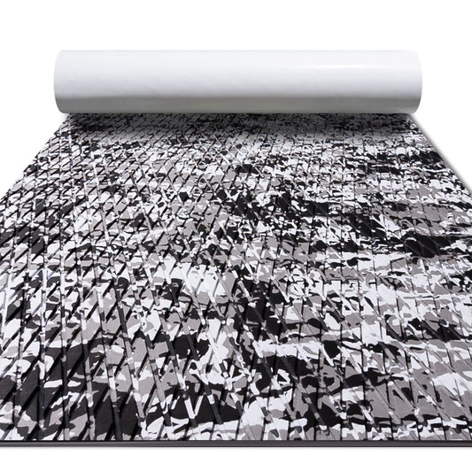 FOCEAN Boat Flooring EVA Foam Boat Decking Camo Self-Adhesive Marine Mats for Jon Boats,Bass Boat,RV,Kayak, 94.5''x 15.7'', Snow Camo