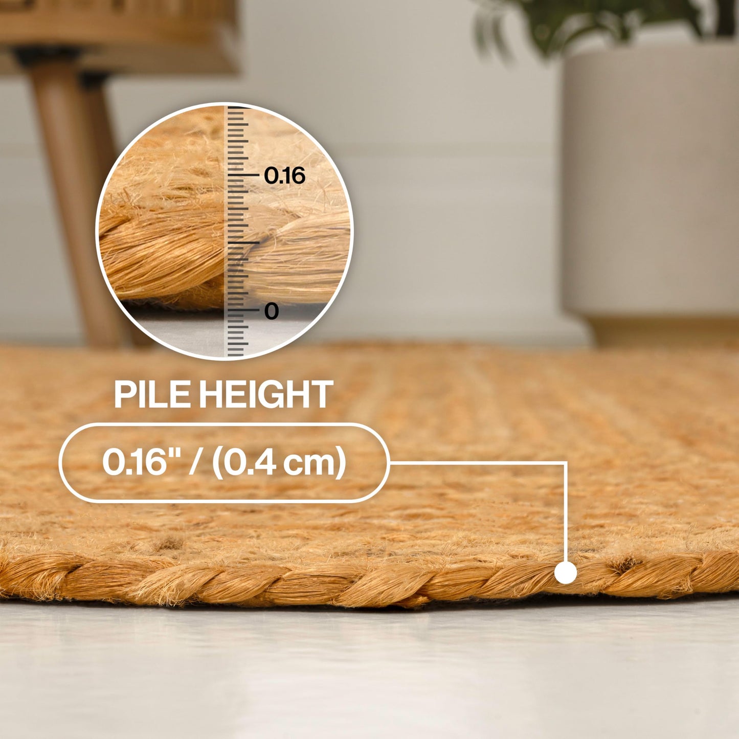 JONATHAN Y Seaside Cottage Scallop Edge Jute Natural Indoor Area Rug, 4x6, Farmhouse, Rustic, Cottage, Easy-Cleaning for Living Room, Bedroom, Kitchen, Non-Shedding (RNF201A-4)