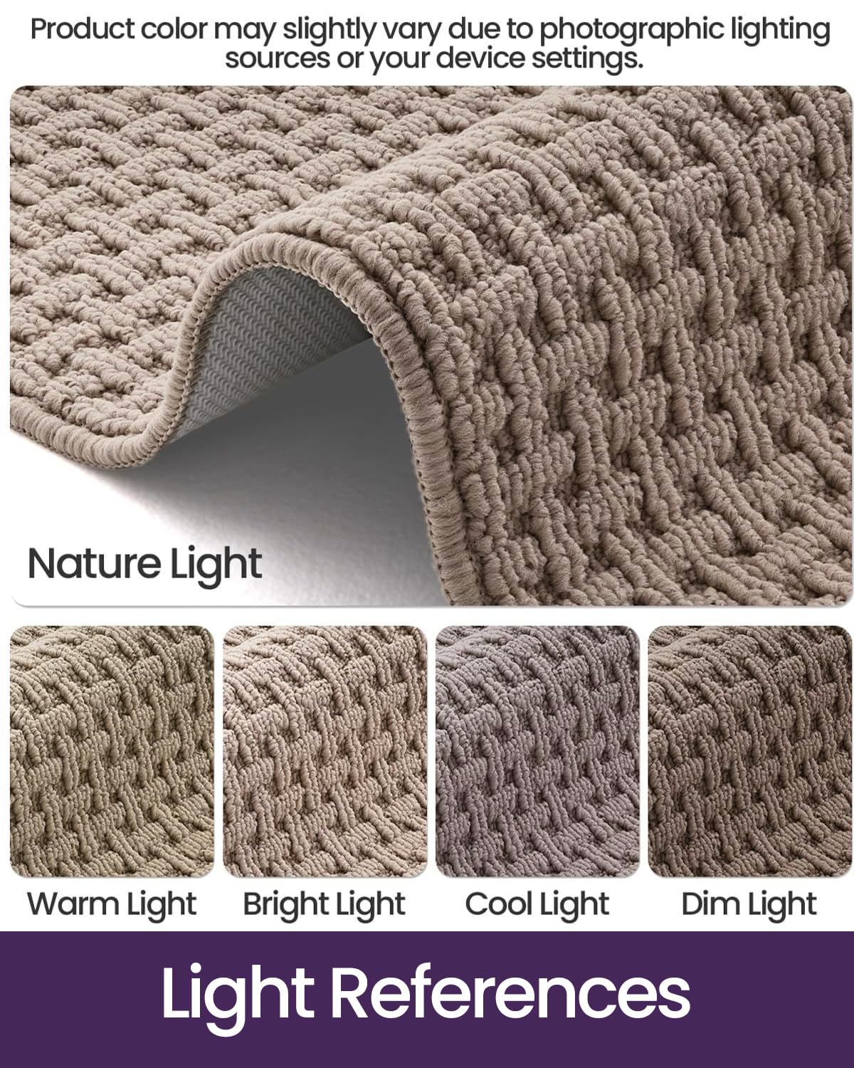 DEXI Indoor Front Door Mat Entryway Non Slip 36x60, Washable Entry Way Mats Inside Entrance, Welcome Doormat Dirt Trapper for House Floor Home Porter Hall Backdoor Area Light Taupe