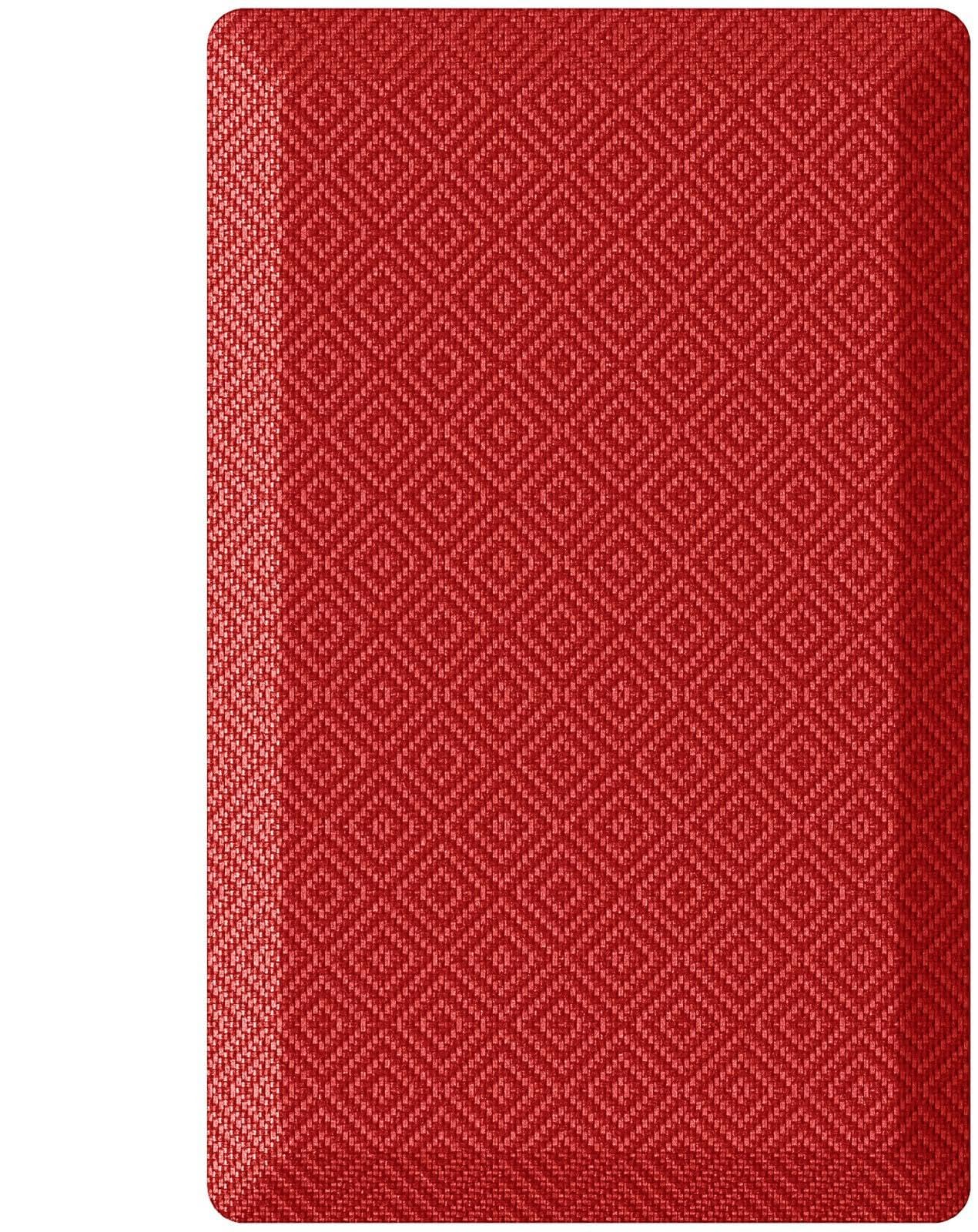 Ophanie Kitchen Mats for Floor, 3/4 Inch Thick Kitchen Rugs, 20''x32'' Anti Fatigue Standing Cushioned Mat, Waterproof,Comfort Ergonomic Mat for Office, Home, Sink, Red Non-Slip Bottom