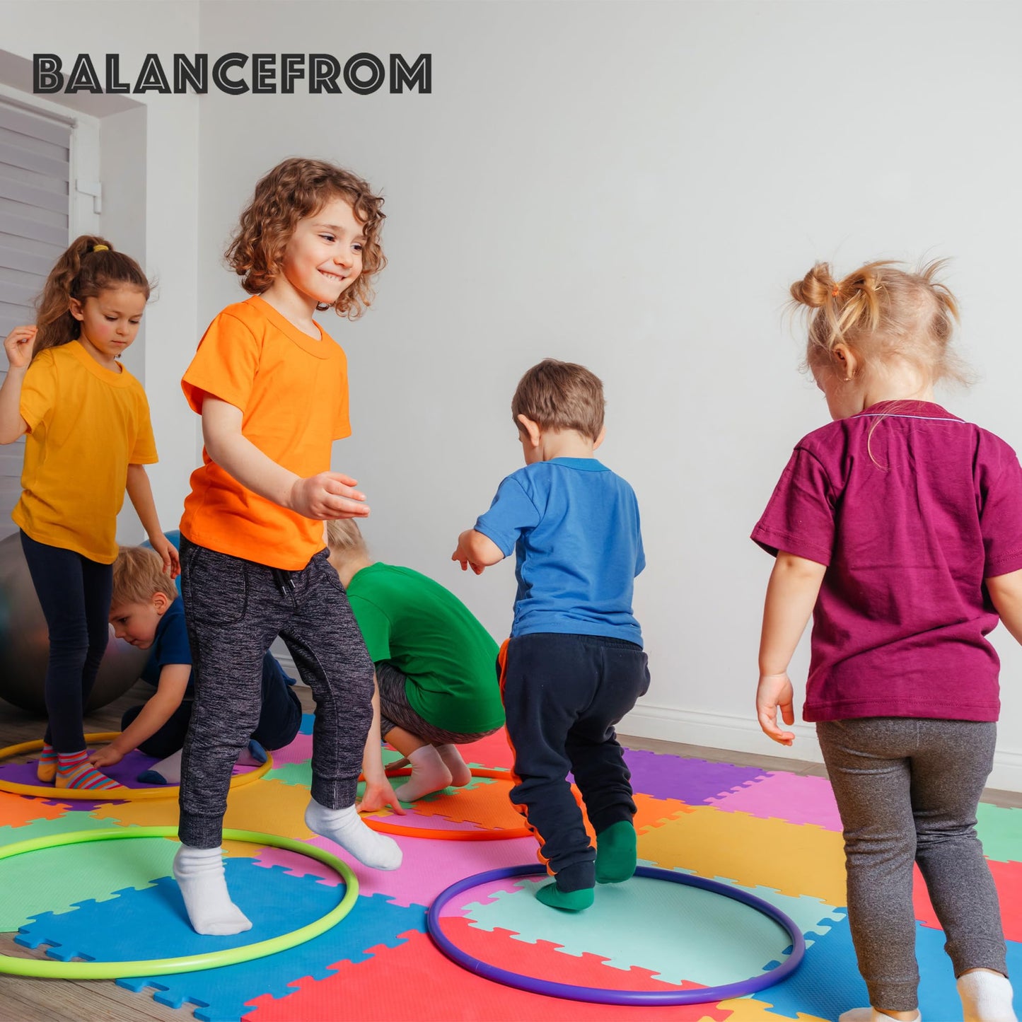 BalanceFrom Multi-Color Kid's Puzzle Exercise Play Mat EVA Foam Interlocking Tiles (36-Tile)