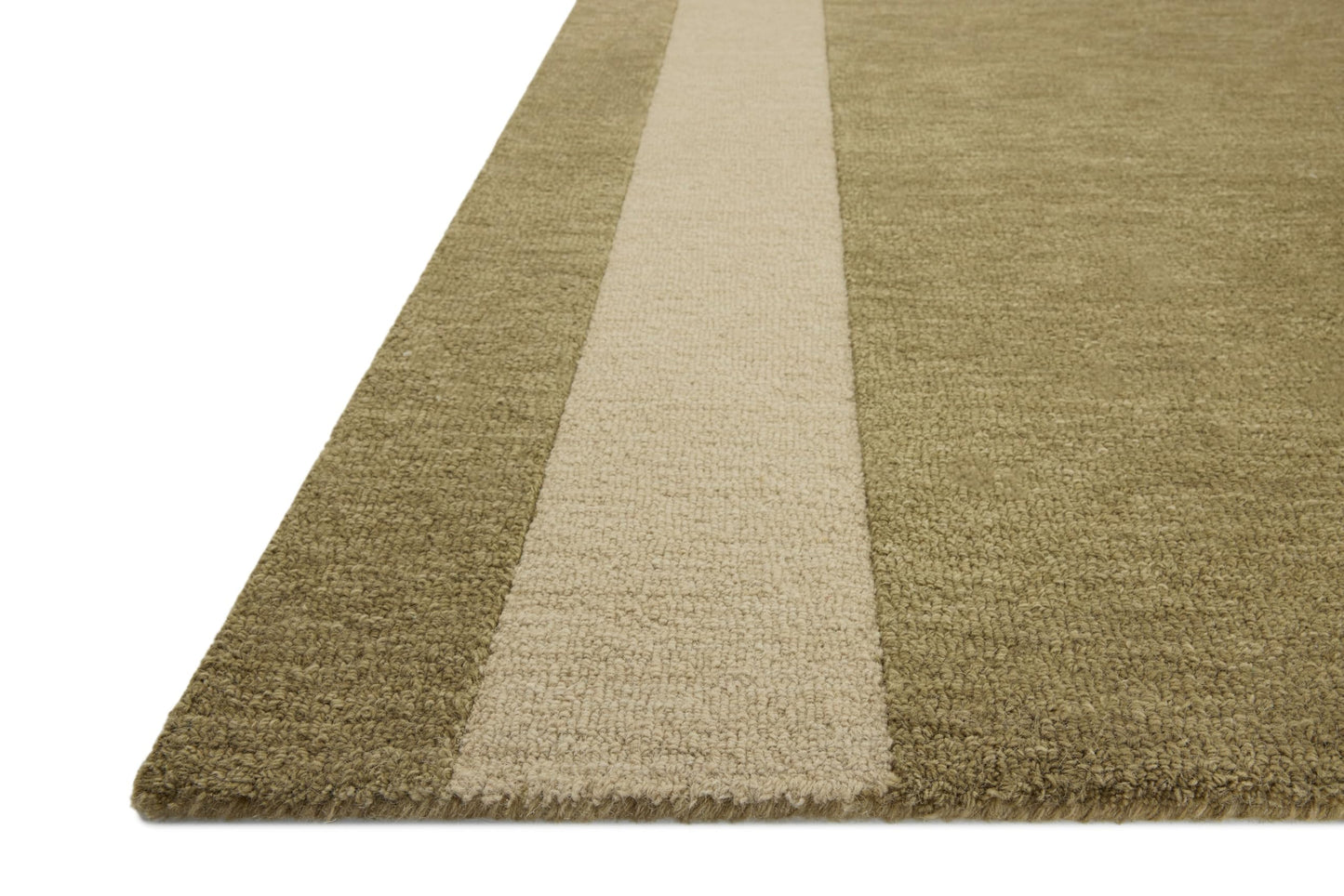 Loloi Leanne Ford Craven Collection CVN-01 Light Olive/Oatmeal 5'-0" x 7'-6" Area Rug Geometrical, Patterned, Neutral, Living Room, Bedroom, Dining Room