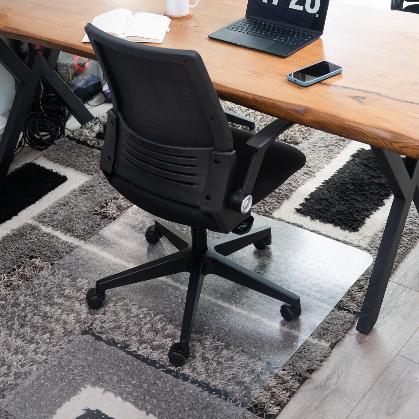 Chair Mat for Carpet 30x48 Inch Office Desk Floor Protector, Computer Chair Mat for Carpet, Durable Carpet Protector Mat, Anti Slip Office Chair Mat Carpet, Chair Mat for Hardwood Floor (Carpet-Floor)