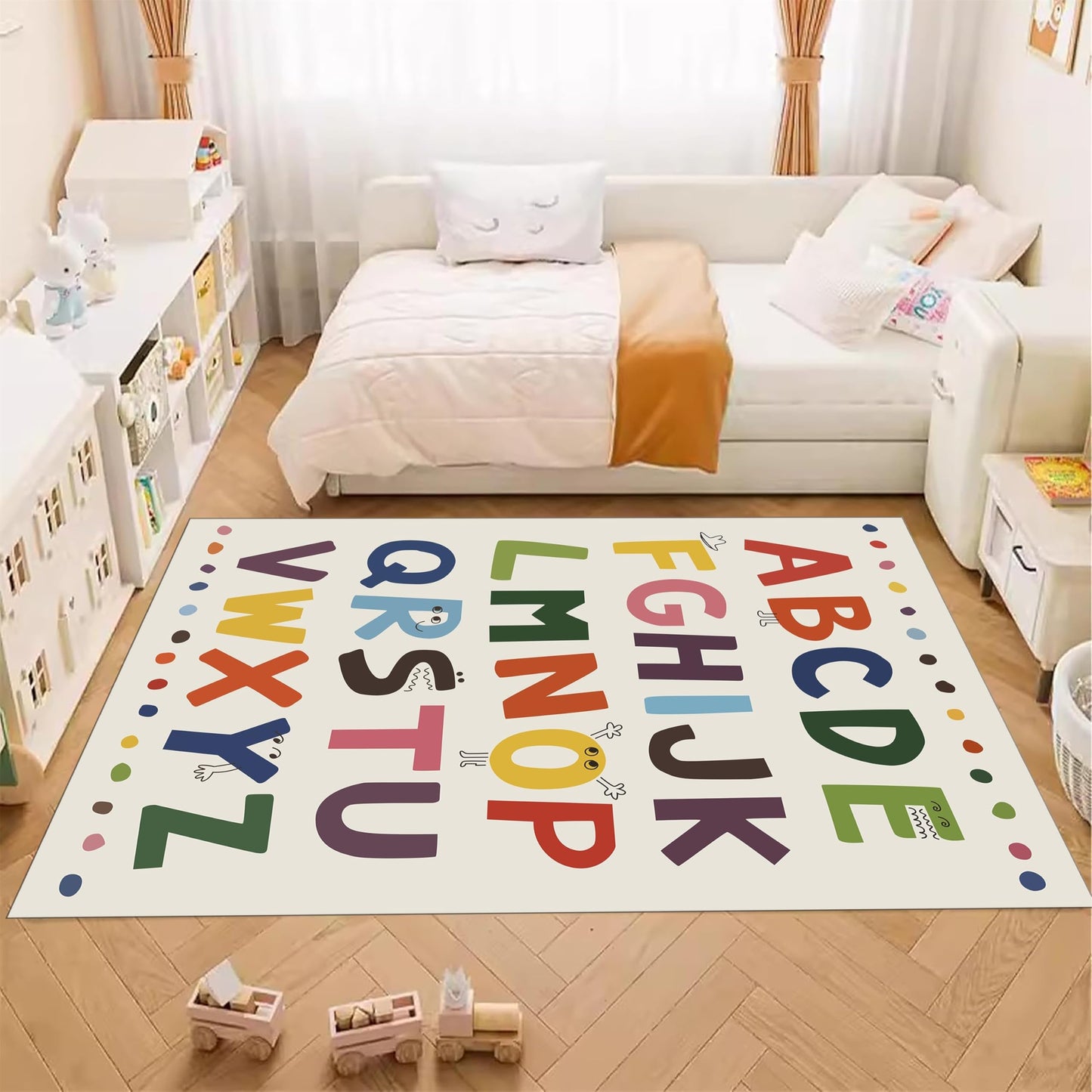 Large ABC Kids Area Rugs2x3ft, Kindergarten and Preschool Educational Learning Alphabet Area Rugs Playroom Kids Puzzle Rugs Suitable for Children's Rooms,for Nursery, Classroom, Baby Daycare