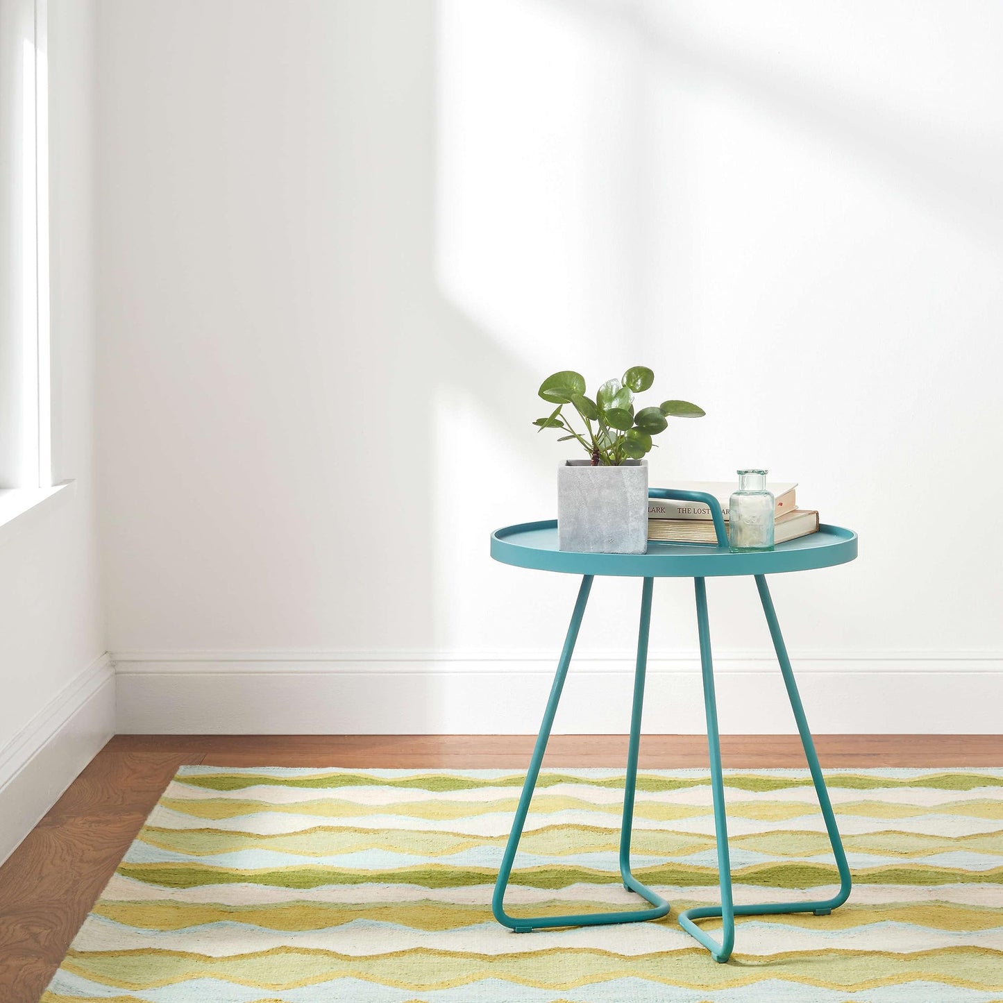 Dash and Albert Safety Net Indoor/Outdoor Area Rug - 3' x 5' Green Geometric Handwoven Washable Accent Rug - Durable, Eco-Friendly, High Traffic Friendly
