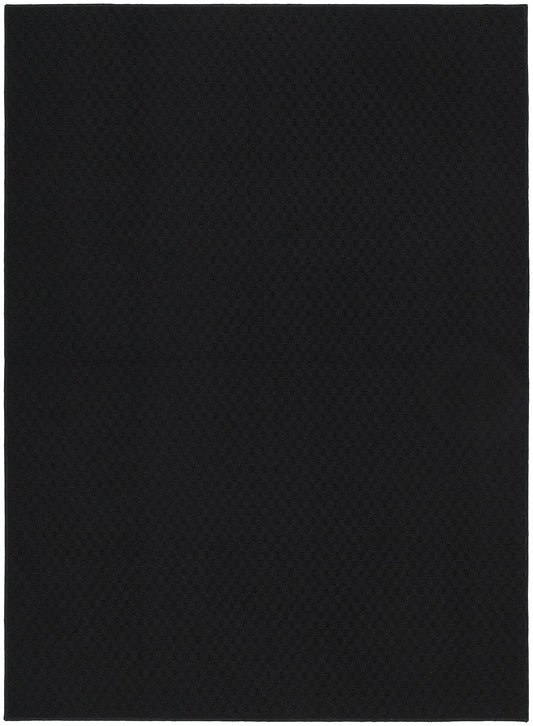 Garland Rug Town Square Black 3' x 5' Non Slip Area Rug for Living Rooms & Hallways, Stylish & Durable for High-Traffic Areas