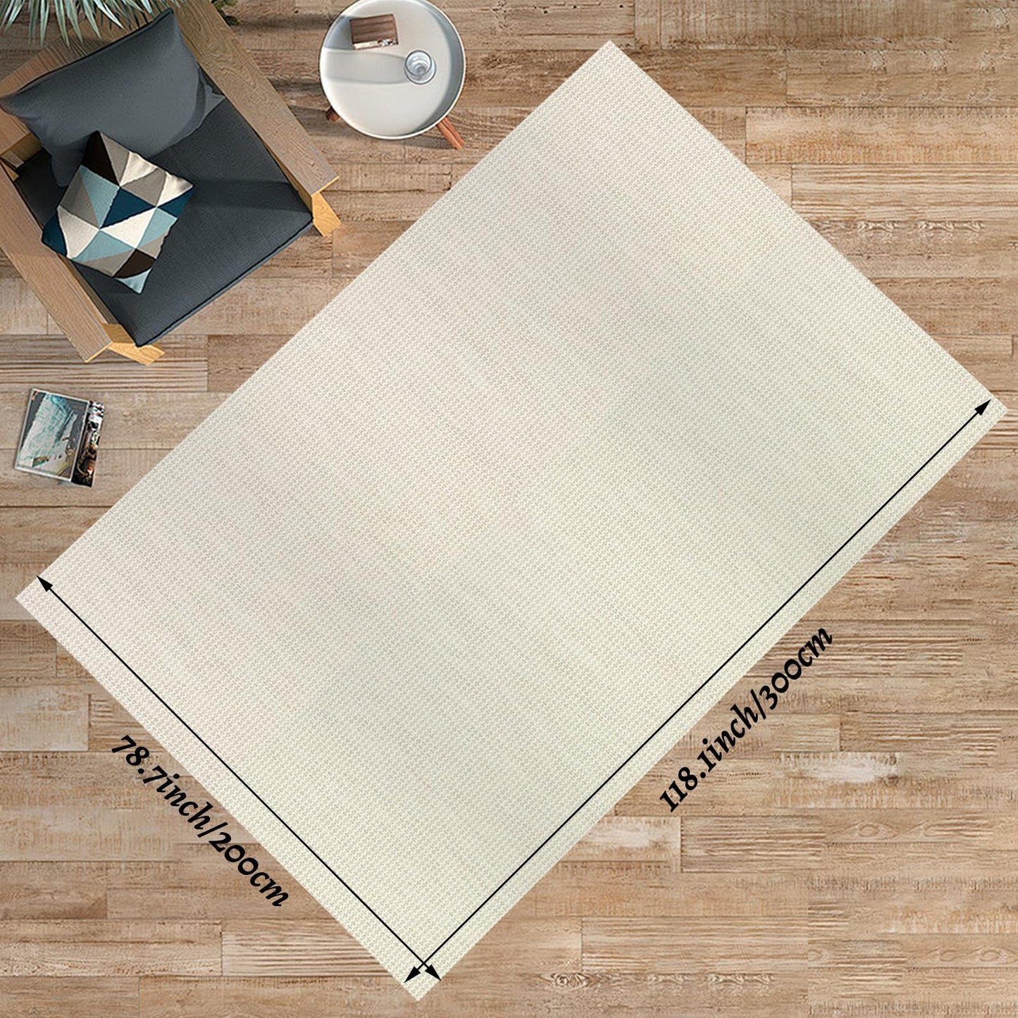 LOPYXBR 8 x10 Ft Non Slip Rug Pad Gripper for Hardwood Floors White Carpet Padding 8x10 Rug Pad Non Slip for Hardwood Rug Mats for Under Rugs 8x10 Anti Slip Rug Padding, Provide Protection and Cushion
