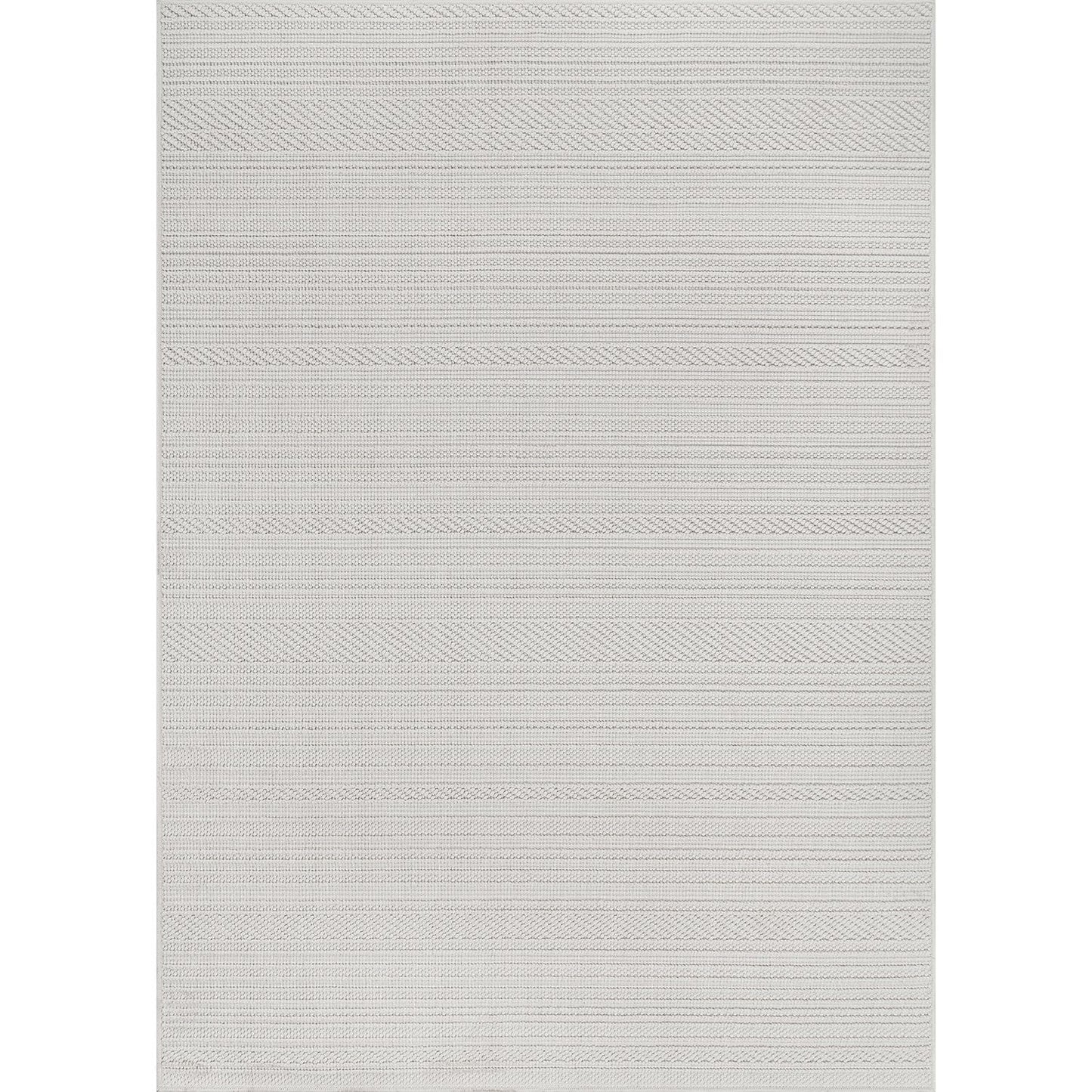 Luul Home Micro Loop Indoor Rug White 8x10 Boho Geometric Neutral Area Rugs for Living Room Soft Luxury Modern Low and High Pile Durable Stain Resistant Non-Shedding Indoor Area Carpet 8 x 10