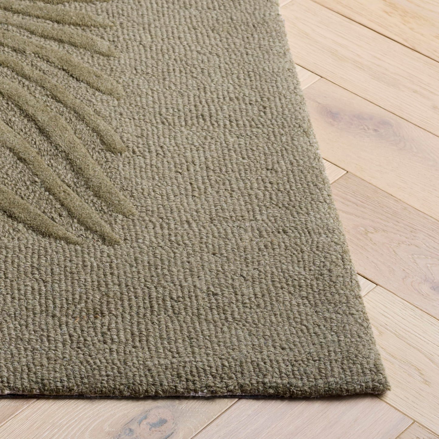 SAFAVIEH Area Rug 8x10 - Ebony Collection - Large - Green, Handmade Wool, Ideal for Living Room, Bedroom, Dining Space (EBN725Y)