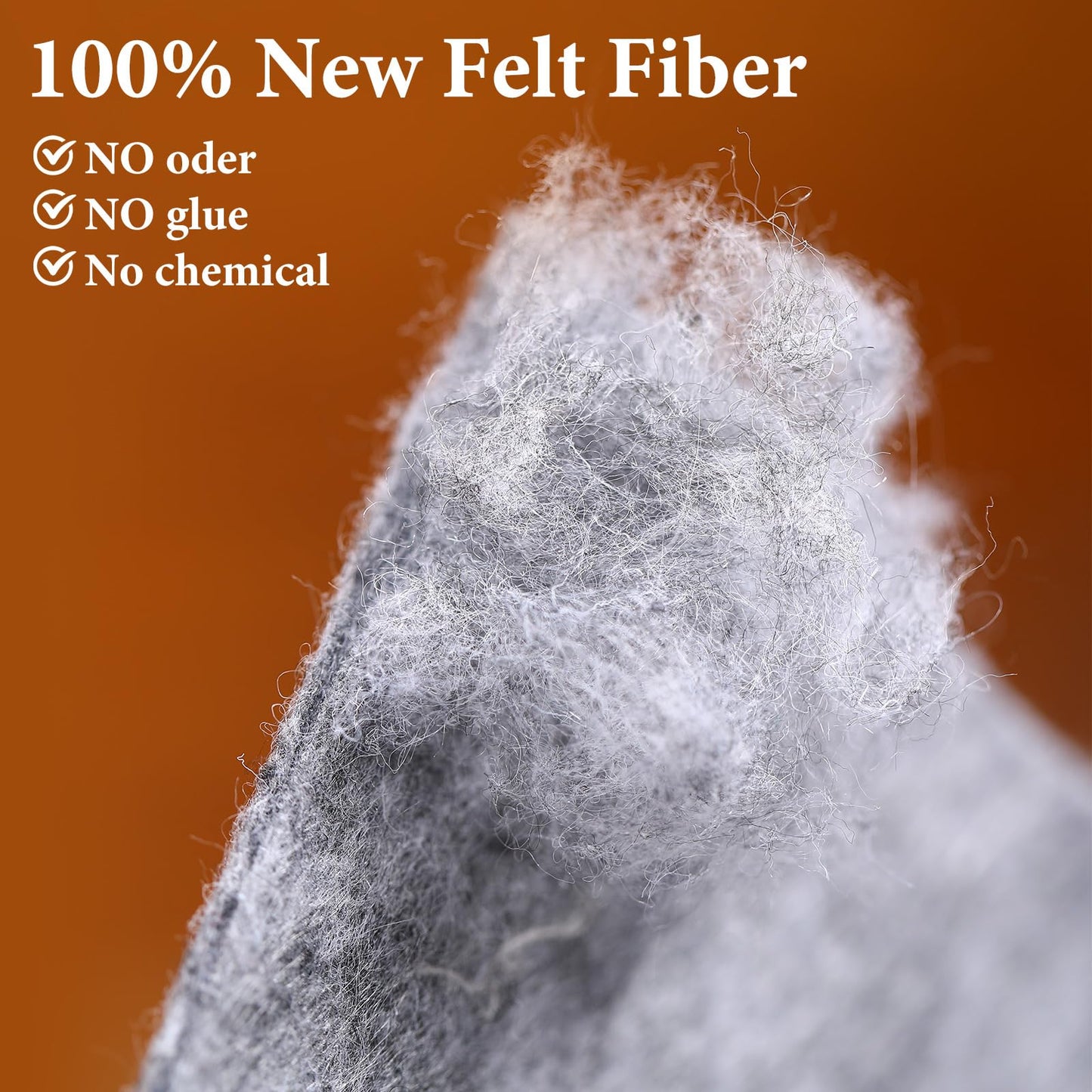 Nuanchu Felt Rug Pad 9x12 Feet, 1/4 Inch Thick Carpet Padding for Hardwood Floors, Grey Under Rug Protector, Safe Floor Cushioning Mat Ruggable Compatible Grip Underlay
