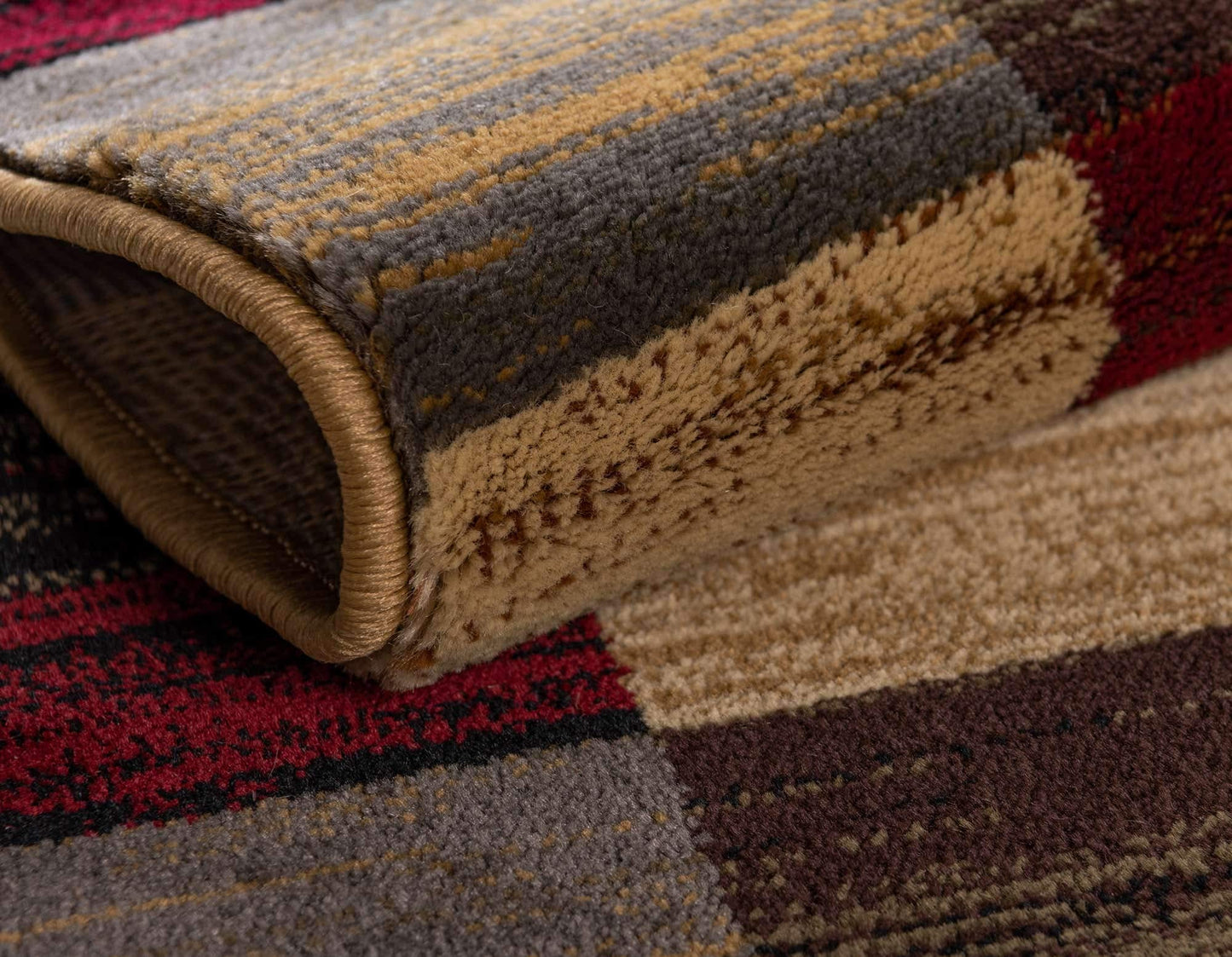 Unique Loom Barista Collection Area Rug - Gava (5' 3" x 8' Rectangle, Multi/ Brown)