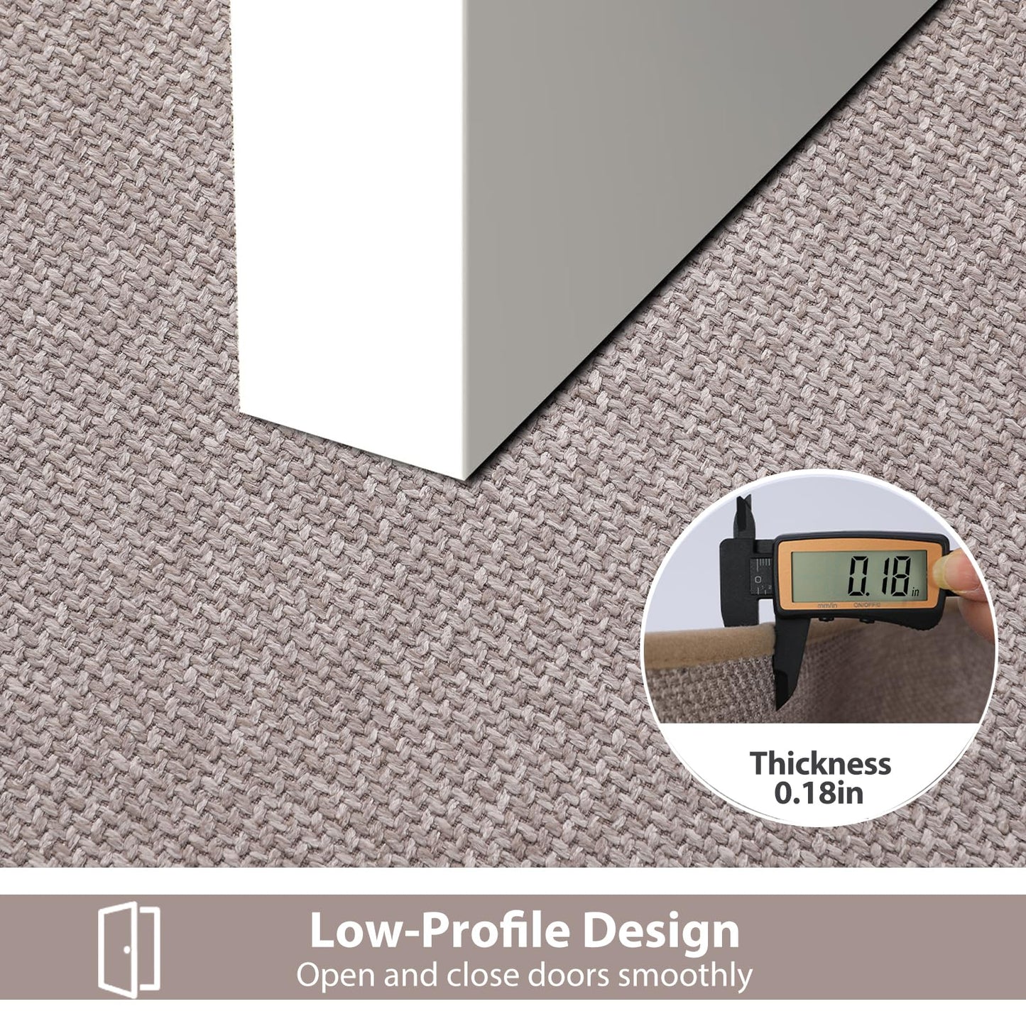 Indoor Front Door Mat 17"x30", Non Slip Braided Low-Profile Welcome Entry Mat Door Mat Indoor Entrance, Rubber Backing Washable Dirt Resistant & Absorbent Inside Entryway Doormat, Khaki
