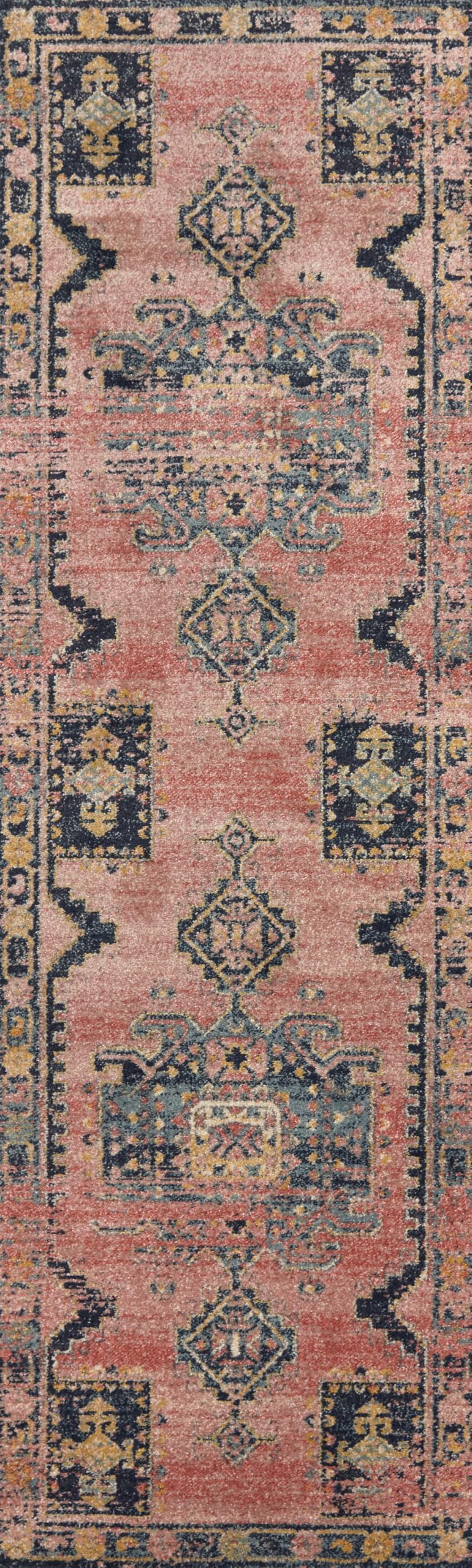Loloi Jocelyn Collection JOC-06 Rose/Rose 9'-6" x 12'-6" .38" Thick Area Rug