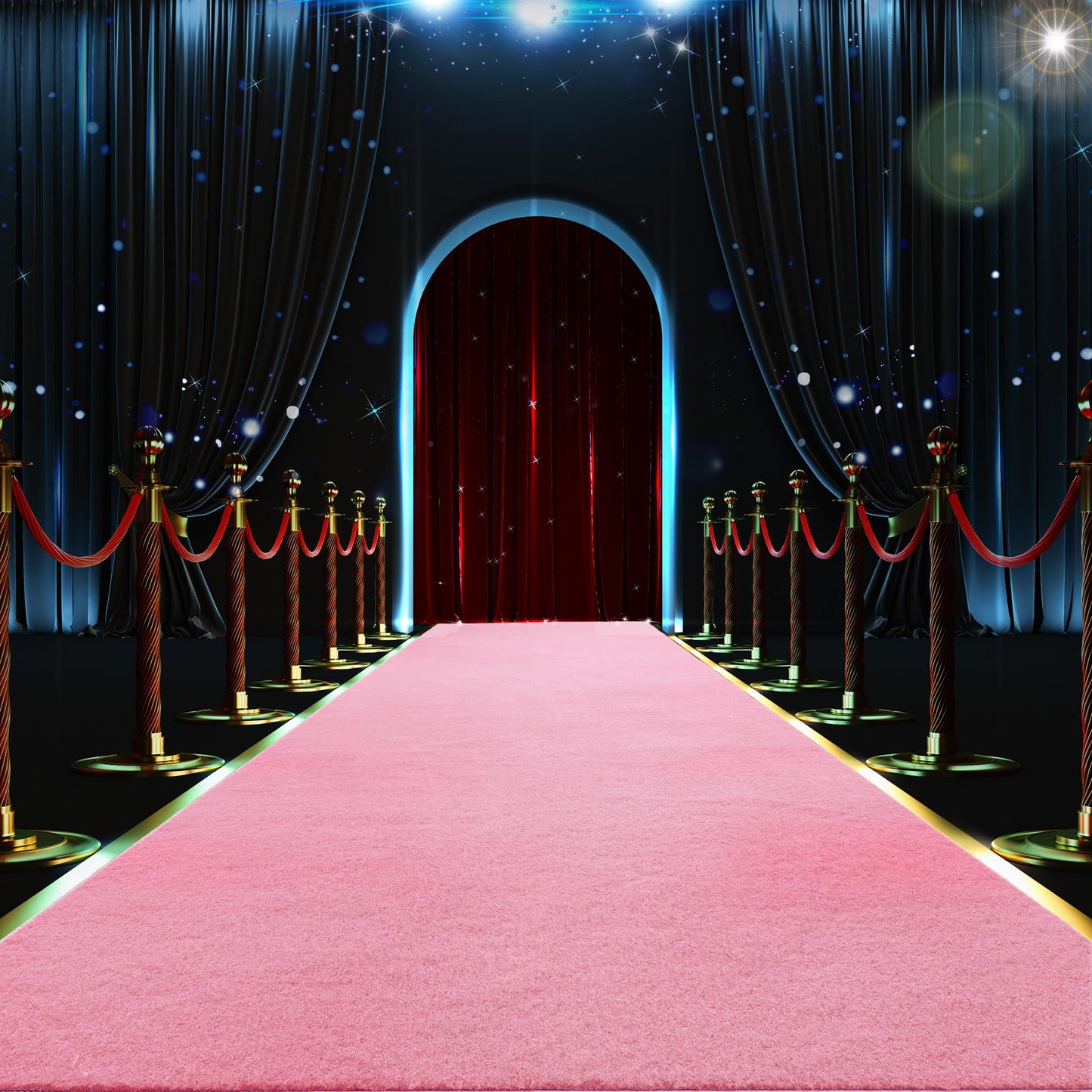 HOMBYS 450 GSM Extra Thick 3x10 ft Pink Carpet Runner for Partys & Events, Heavy-Duty Felt Aisle Runway Rug for Steps, Prom Proposal & Wedding Ceremony Decorations, Hollywood Oscars for VIP Awards