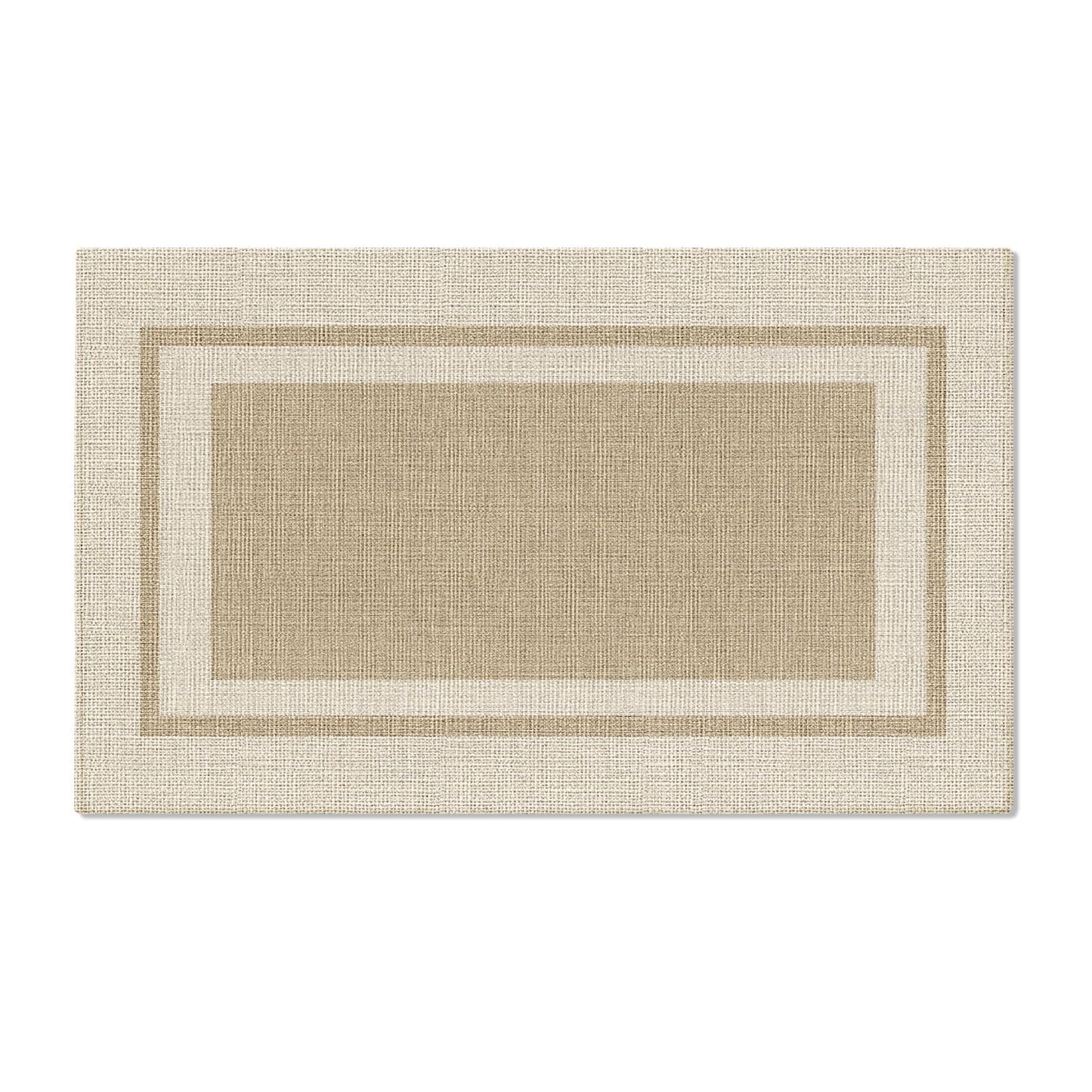 Artoid Mode Beige Absorbent Rectangle Non-Skid Doormat, Home Mats Non Slip Washable Natural Rubber Back Door Mat Floor Mat for 17x29 Inch