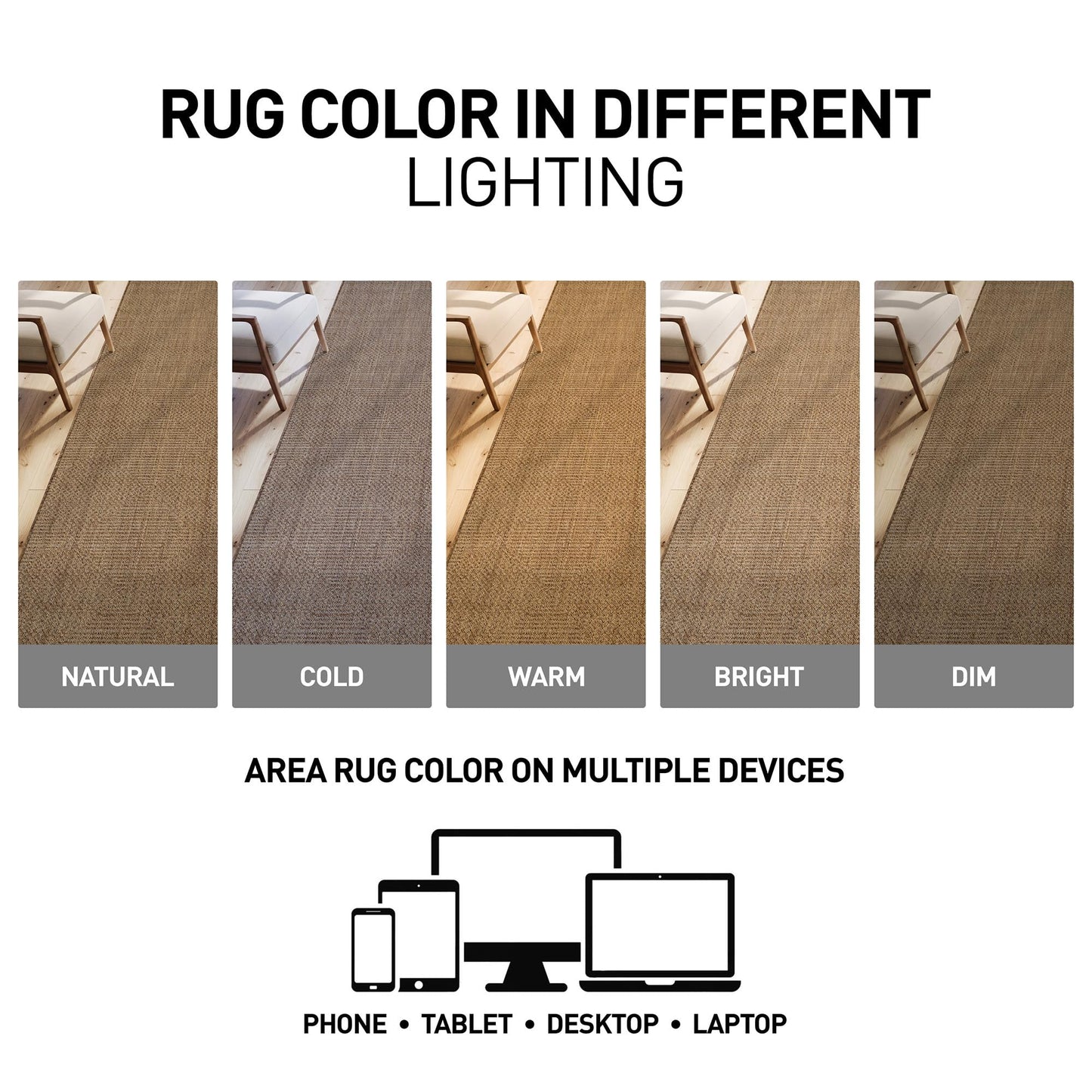 Rugshop Diamond Grid Indoor Outdoor Flat Woven Area Rug,Natural Jute-Style,Easy-Care Patio Rug for Backyard Porch Deck Balcony, 9' x 12' Sand/Natural