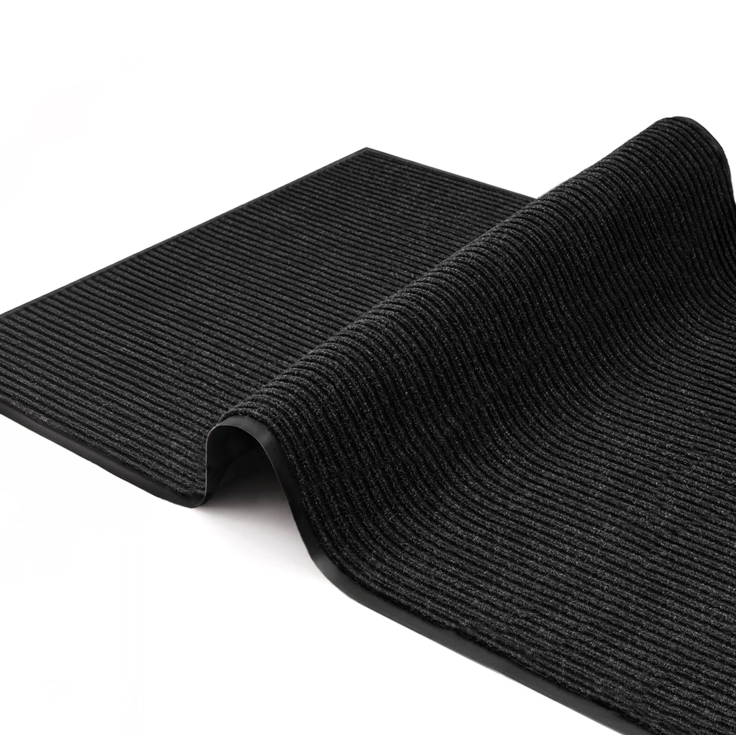 Commercial Door Mat 4'x8' Charcoal, Heavy Duty Industrial Floor Mat for High Traffic Areas, Nonslip Rubber Backing, Large Door Mat for Indoor Entrance or Business Entryway.