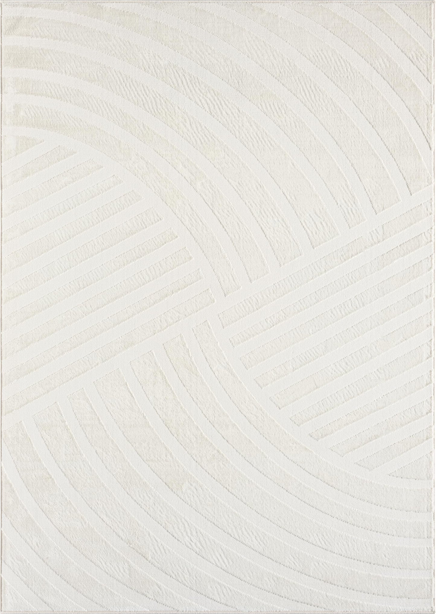 Abani Zen 5' x 8' Cream Rug – Neutral Modern Linear Pattern, Soft Area Rug for Living Room & Bedroom, Durable & Easy to Clean