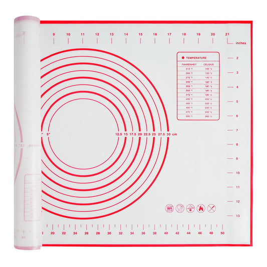 Silicone Baking Mat, 16" x 24" - Non-Slip Pastry Mat for Rolling Dough, Pie Crust & Fondant, Oven Liner with Measurement