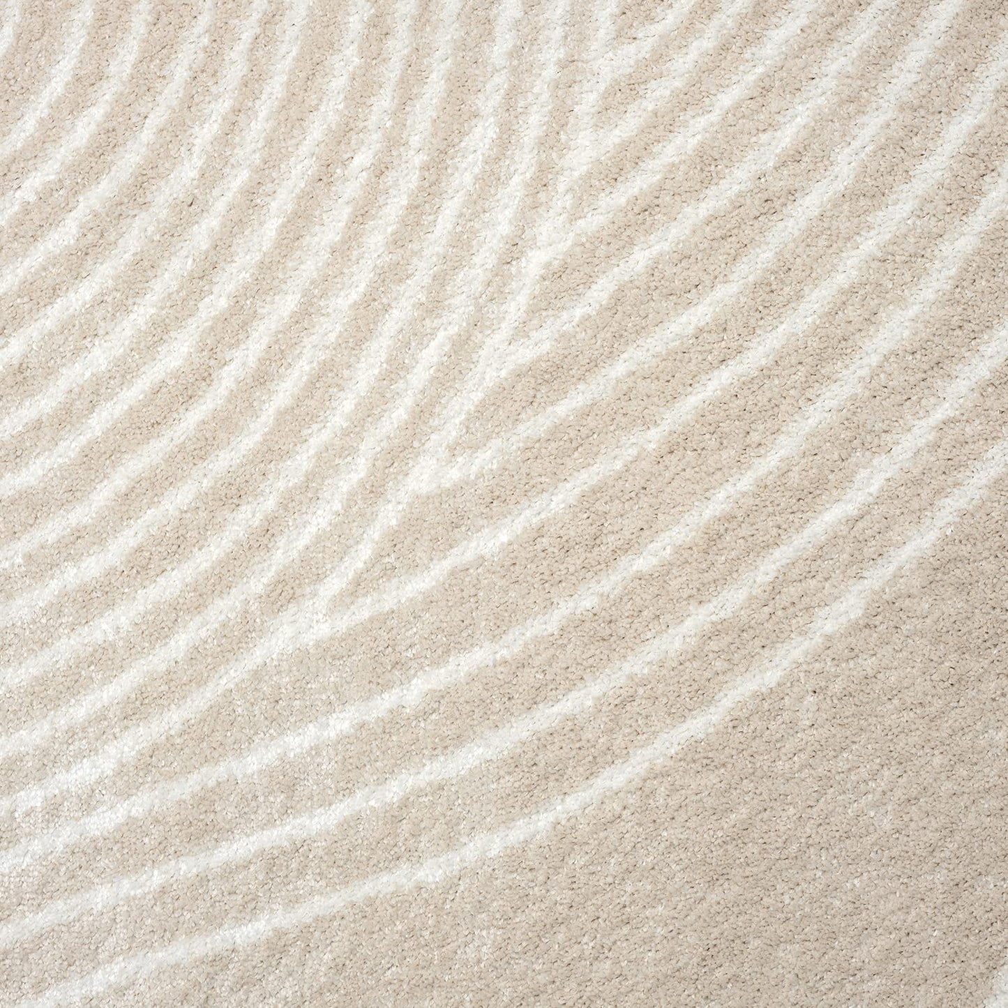 Abani Beige and White Swirl Area Rug | 5'3" x 7'6" Cream Carpet with Wave Pattern | Modern Rug for Living Room, Bedroom and Office | Nuevo Collection
