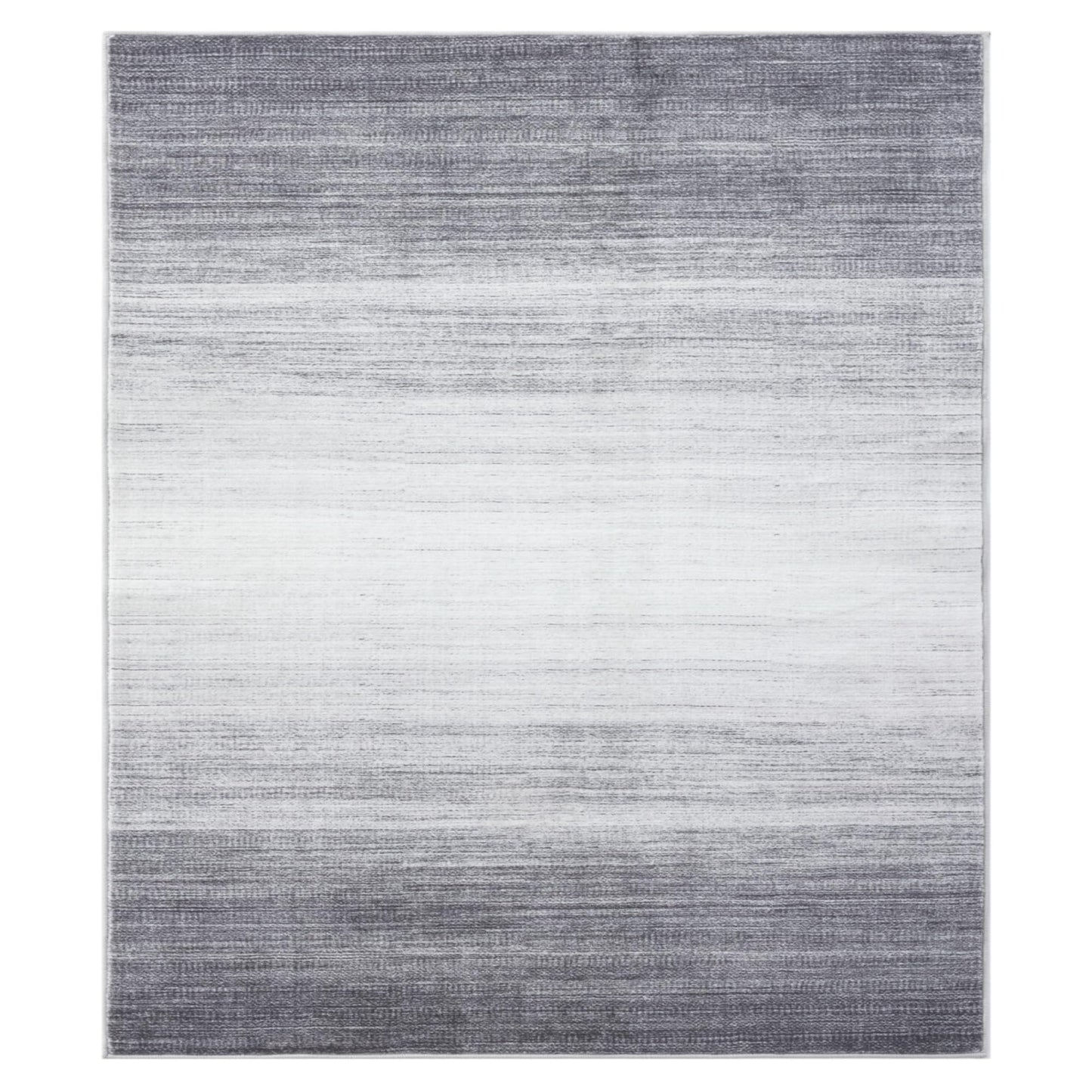 Carvapet 5x7 Ombre Grey Area Rug - Modern Low Pile Carpet Non Slip Rubber Backing, Washable Foldable Thin Decorative Living Room Rug for Bedroom