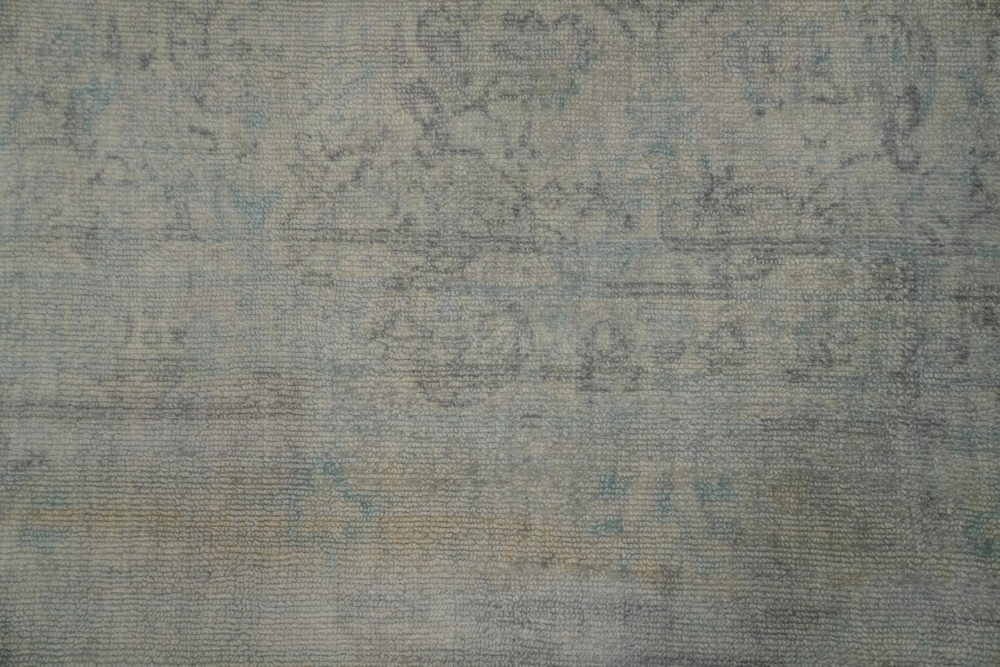 Rug Source Transitional Collection, 5x8 Rug, Hand Knotted Beige & Ivories Geometric Rug, Oriental Viscose Silk Carpet for Foyer, Entryway and Hallway