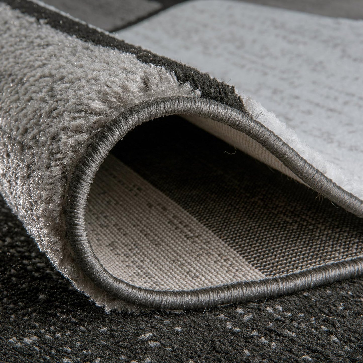 Rugshop Contemporary Modern Boxes for Home Office,Living Room,Bedroom,Kitchen Non Shedding Area Rug 6' 6" Gray (6' 6" Diameter)