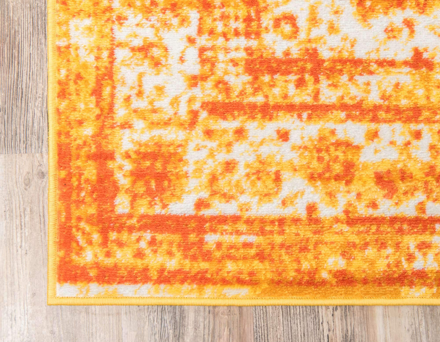 Unique Loom Sofia Collection Area Rug - Salle Garnier (4' 1" x 6' 1" Rectangle, Orange/ Yellow)