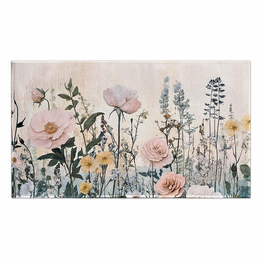 flippana Spring Summer Door Mat for Front Door Floral Welcome Doormat Non-Slip Washable Spring Outdoor Mat Entry Rug for Indoor Outdoor Home Spring Decorations 17 x 30 Inch (Spring 04, 17"x30")