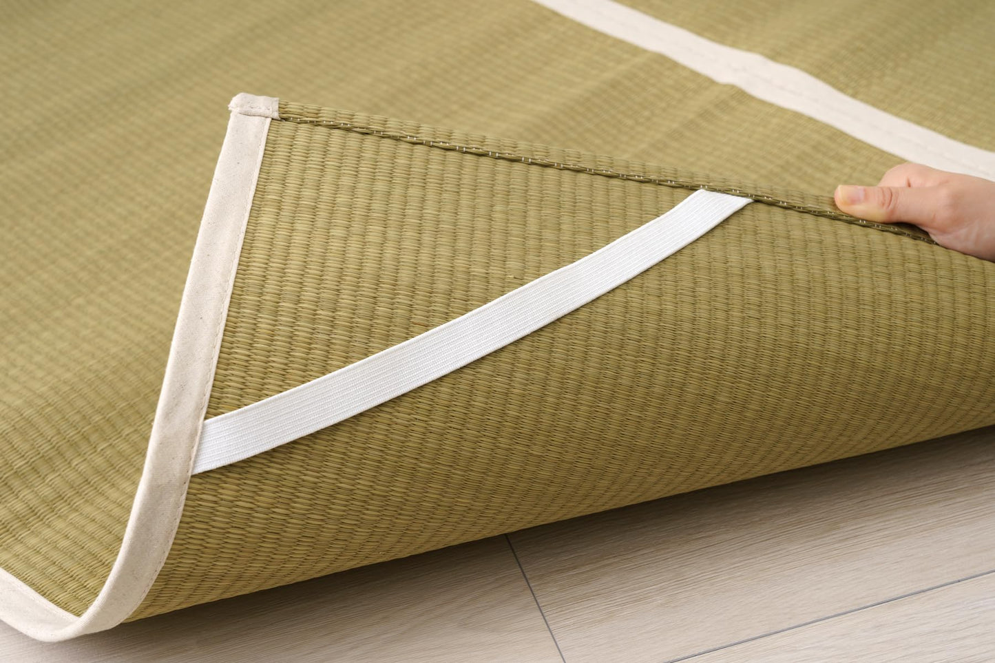 FULI Japanese Tatami Igusa Rush Grass Sleeping Mat, Mattress Pad Futon Topper, Relaxation, Made in Japan - Queen Size (57.09" x 72.05")