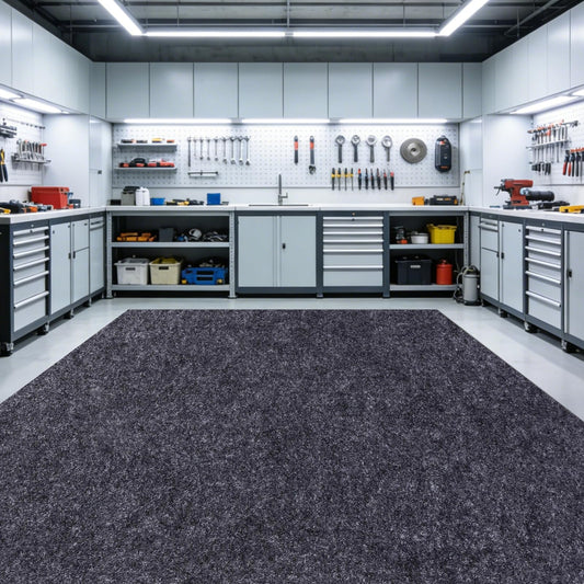Garage Floor Mat 7.4x17 FT Large Waterproof Oil Spill Mat Non-Slip Backing Paking Mat for Under Car Washable Heavy Duty Floor Protector for Garage, Driveway