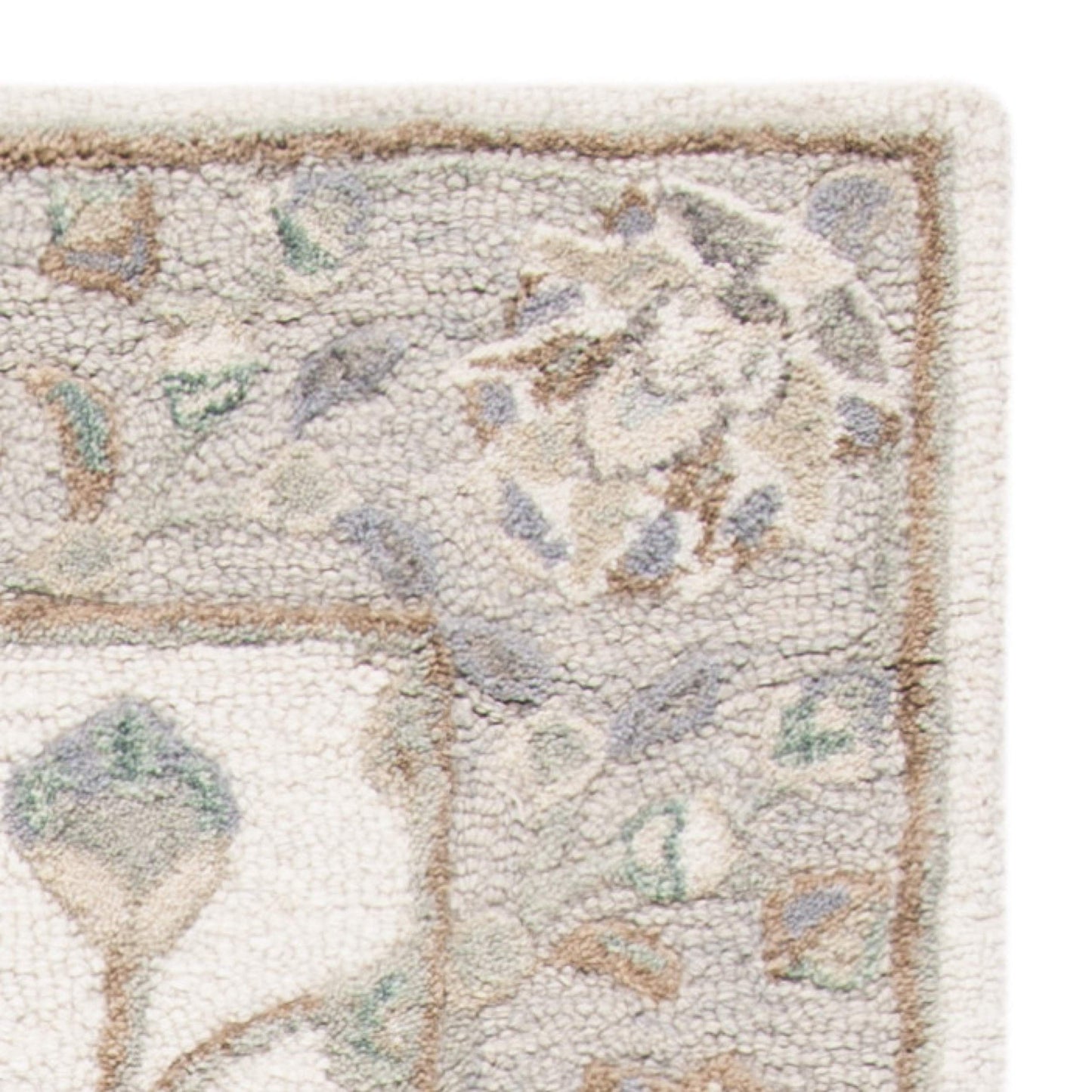 SAFAVIEH Glamour Collection 9' x 12' Ivory/Grey GLM628A Handmade Premium Wool Area Rug