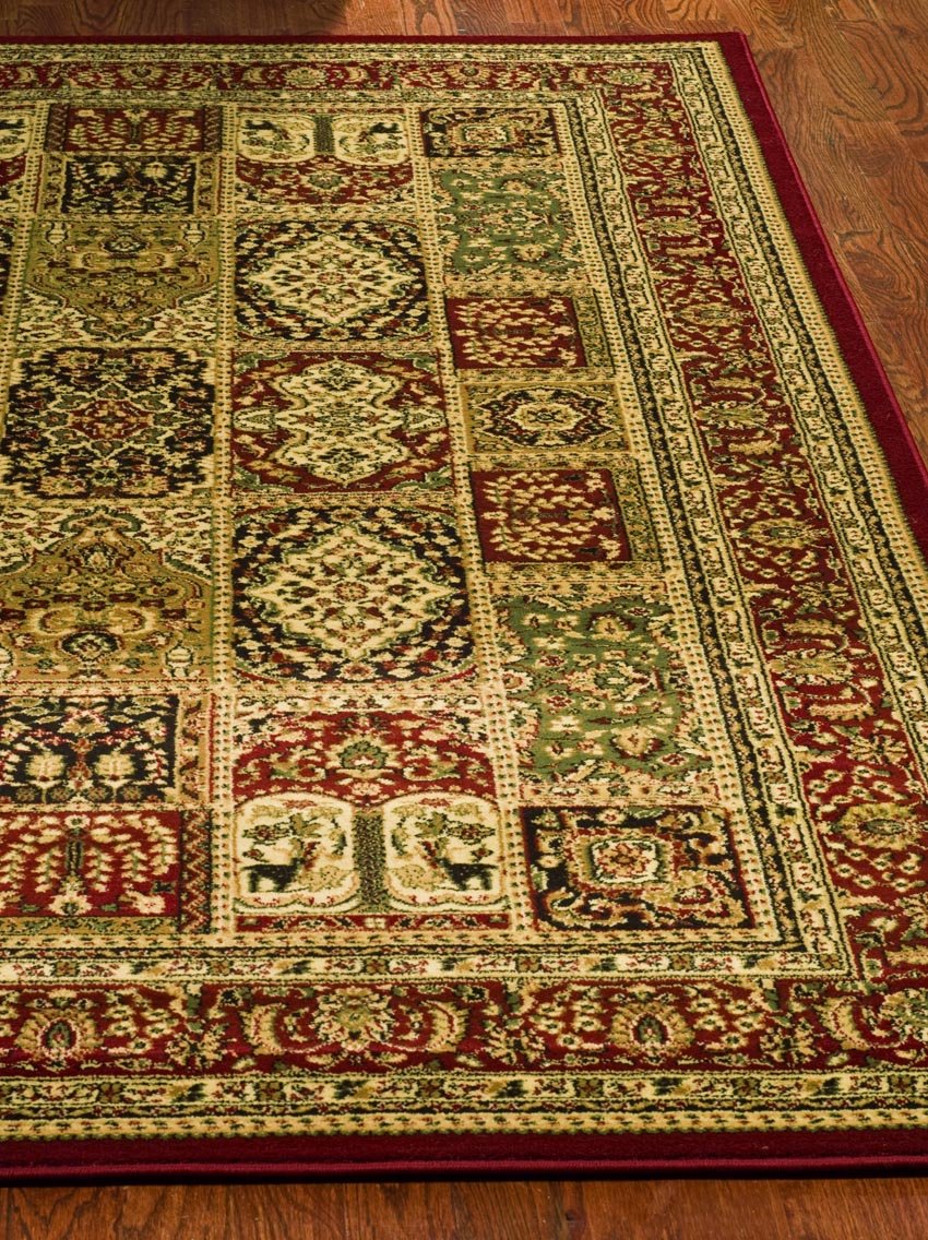 SAFAVIEH Lyndhurst Collection Area Rug - 6' x 9', Multi & Red, Traditional Oriental Design, Non-Shedding & Easy Care, Ideal for High Traffic Areas in Living Room, Bedroom (LNH217B)