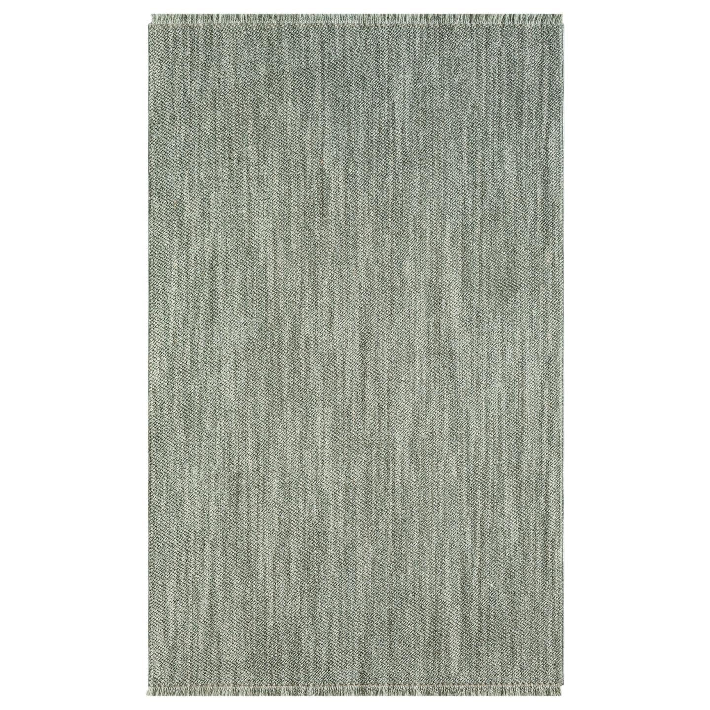 LUXE WEAVERS Solid Machine Woven Green 6x9 Area Rug, Indoor Stain-Resistant Carpet