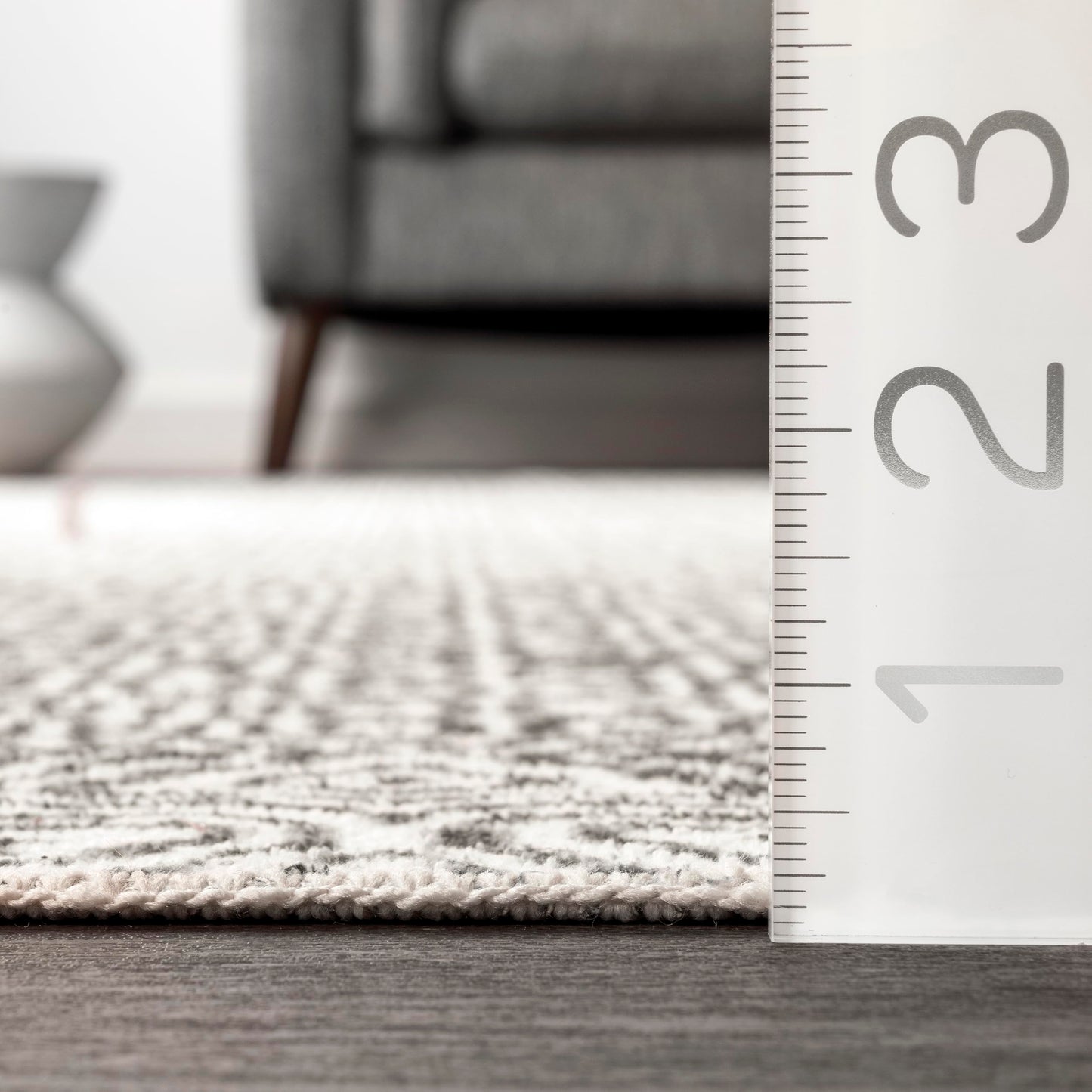 Nuloom SpinClean Hart Grey/Ivory, 5' x 8', Vintage, Soft and Cozy, High Traffic, Stain Resistant, Easy Clean, Durable, Machine Washable Area Rug for Bedroom, Living Room, Dining Space, Entryway